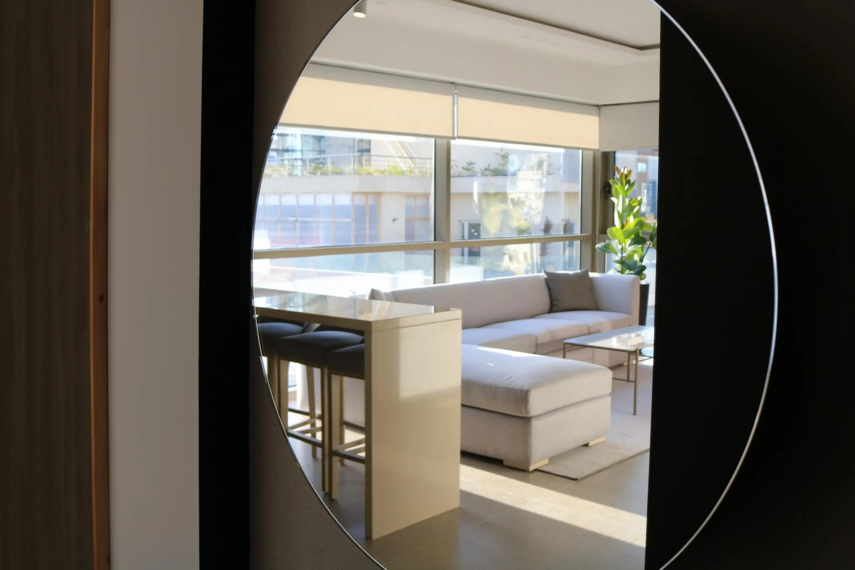 Living room in ZUR Studios and Suites