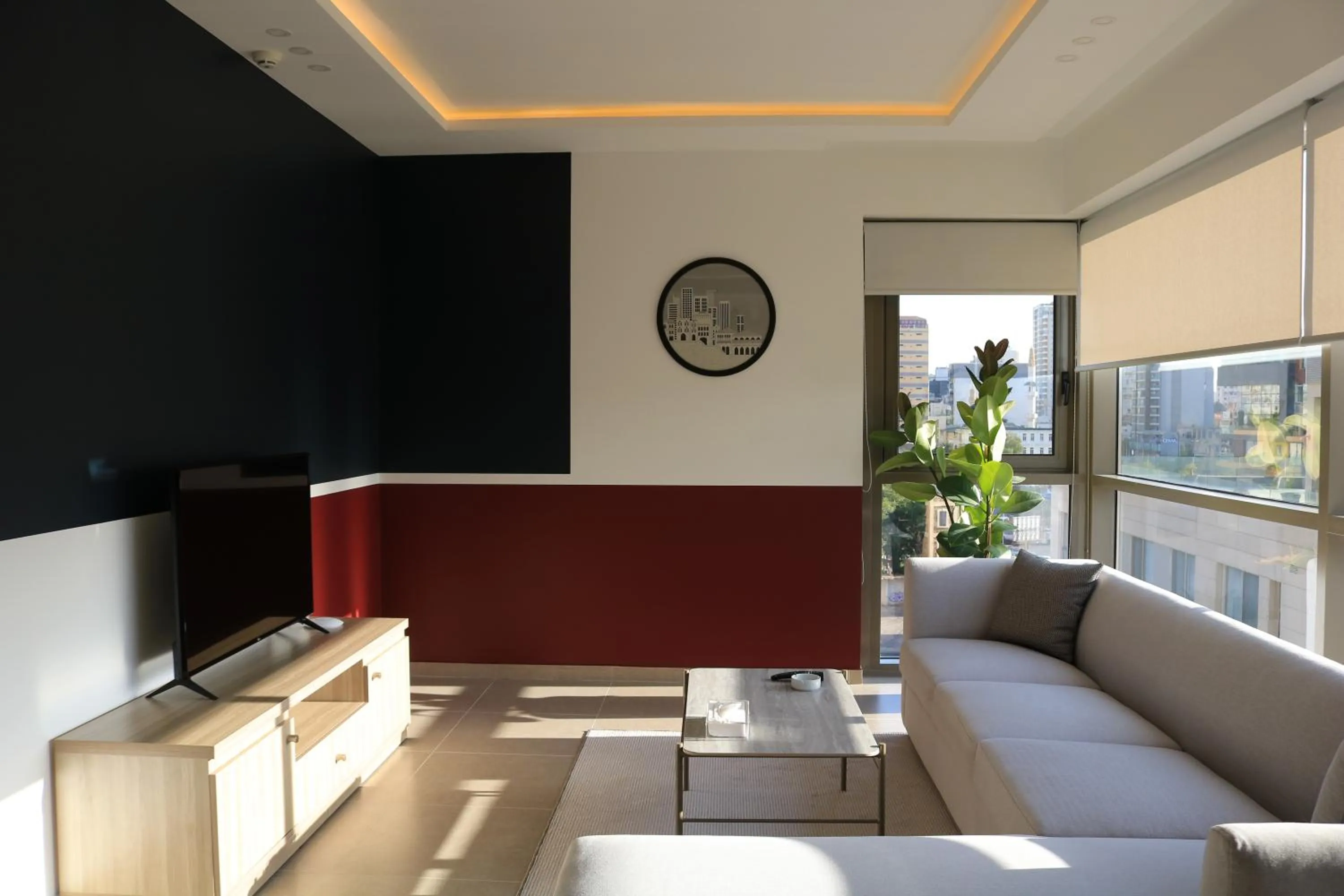 Living room in ZUR Studios and Suites