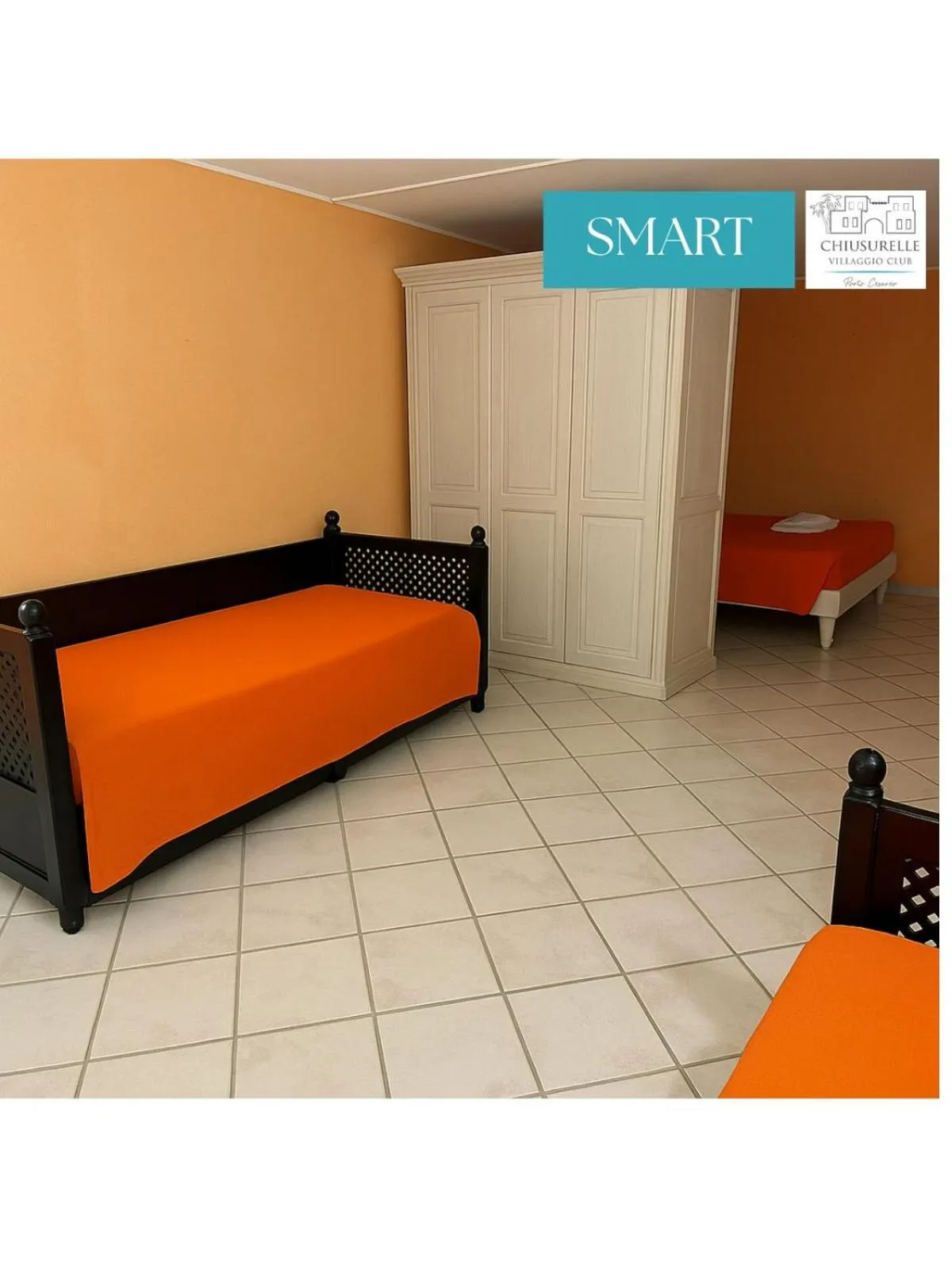 Bed in Chiusurelle Village Resort