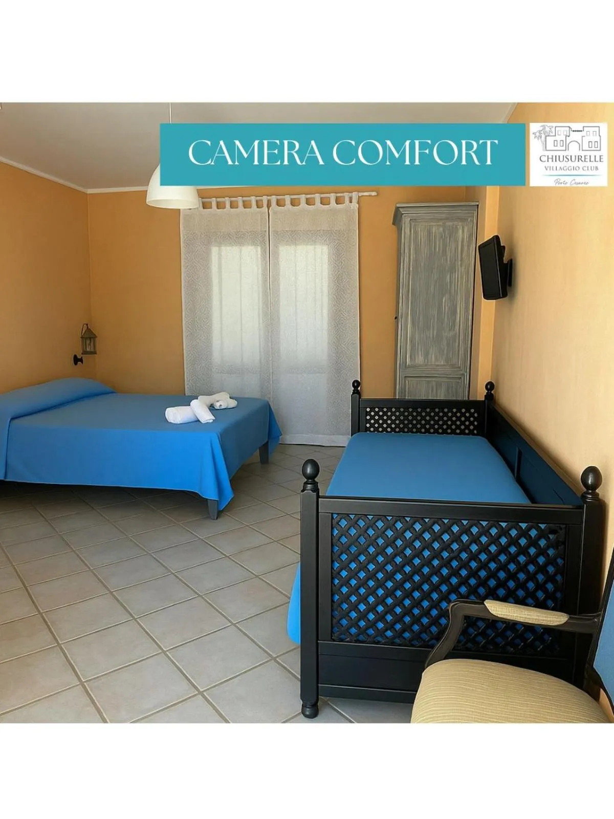 Bed in Chiusurelle Village Resort