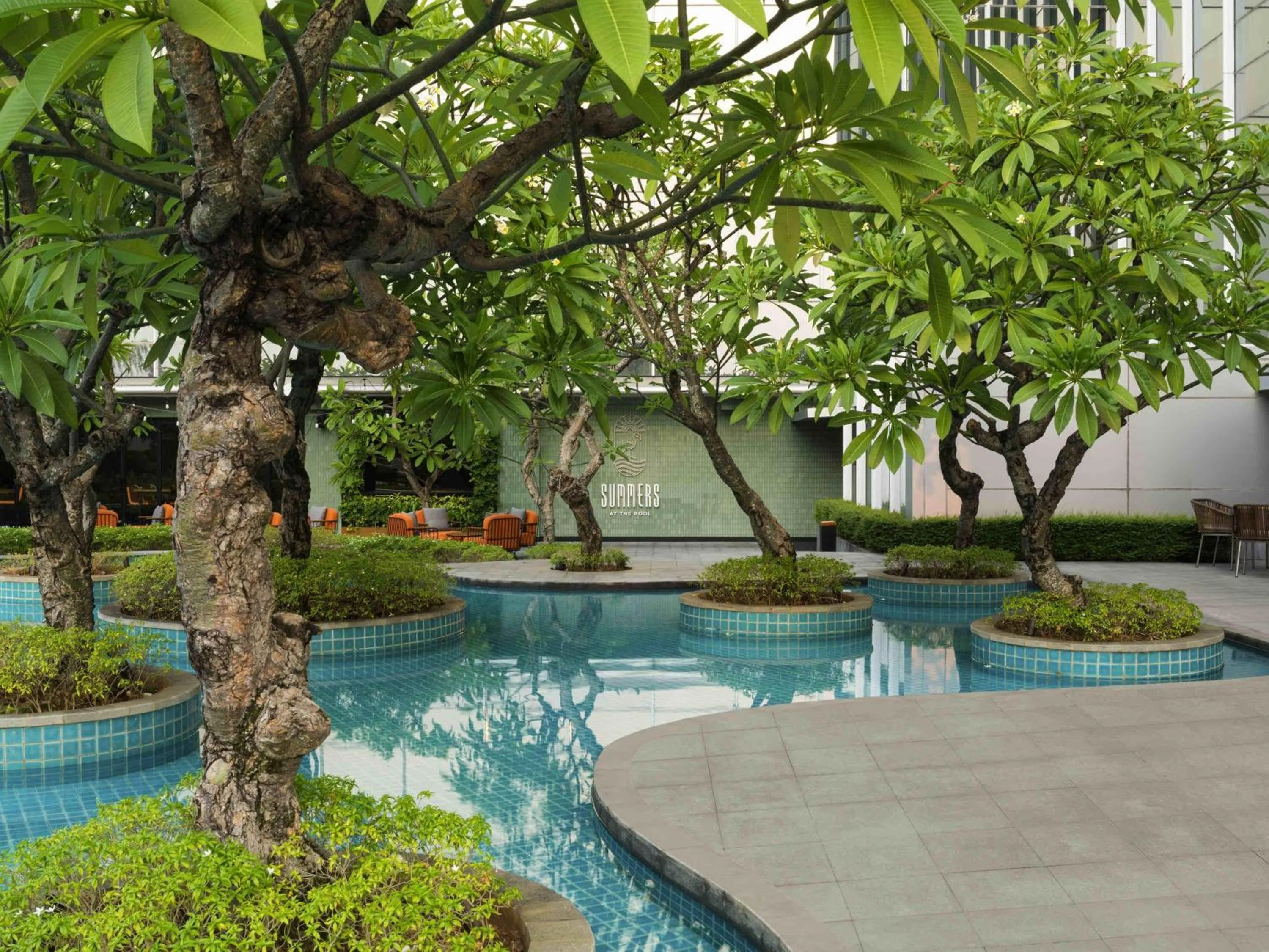 Pool view in Swissôtel Jakarta PIK Avenue