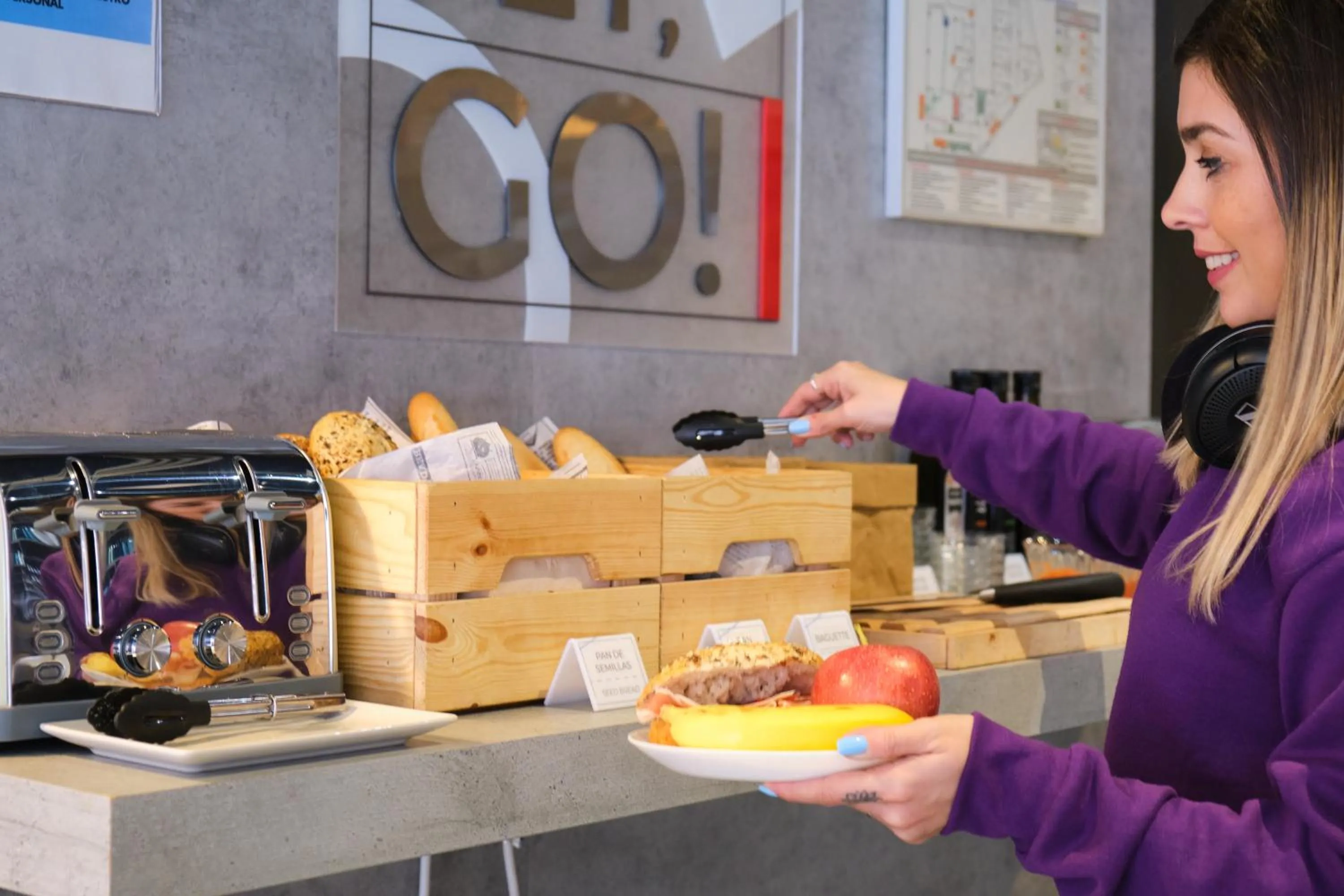 Buffet breakfast in Ibis Budget Bilbao City