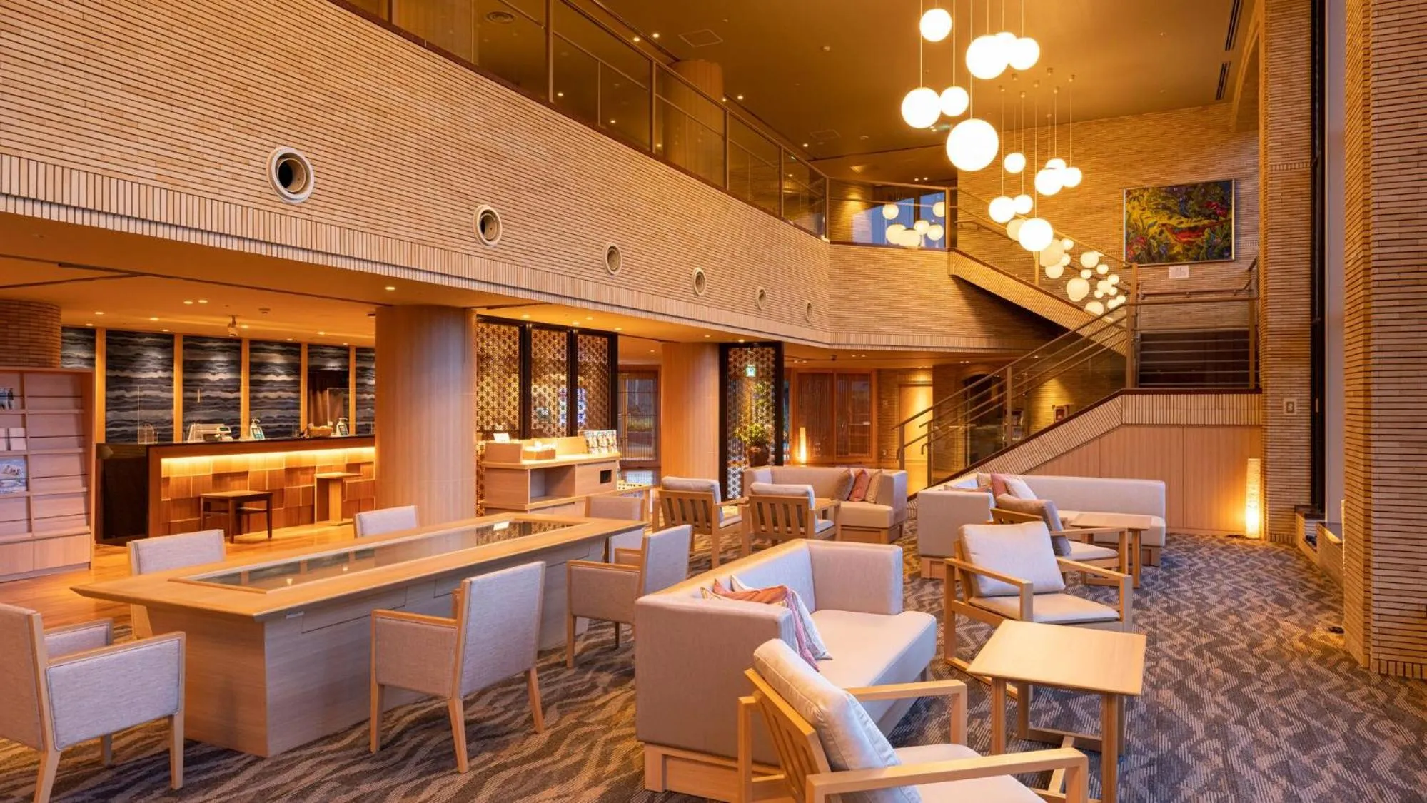 Lobby or reception in KAMENOI HOTEL Toba