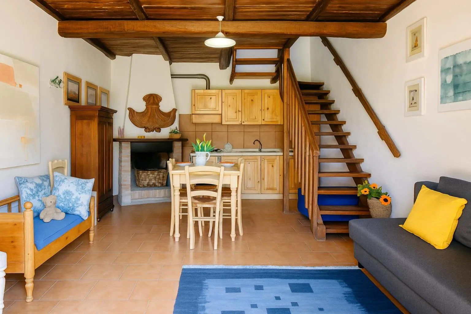 Communal lounge/ TV room in Selvicolle Country House