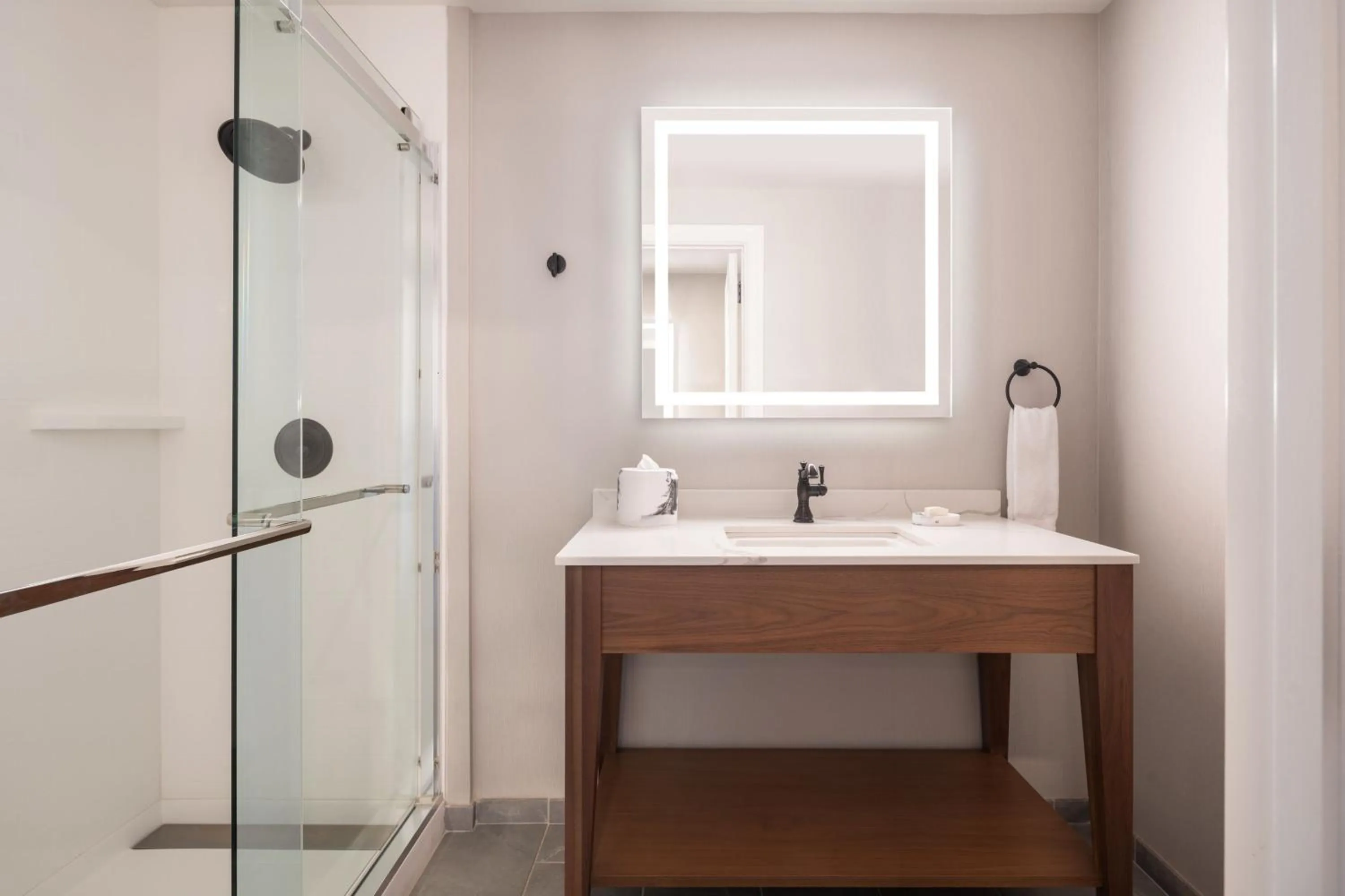 Bathroom in BLU-Tique, Akron, a Tribute Portfolio Hotel