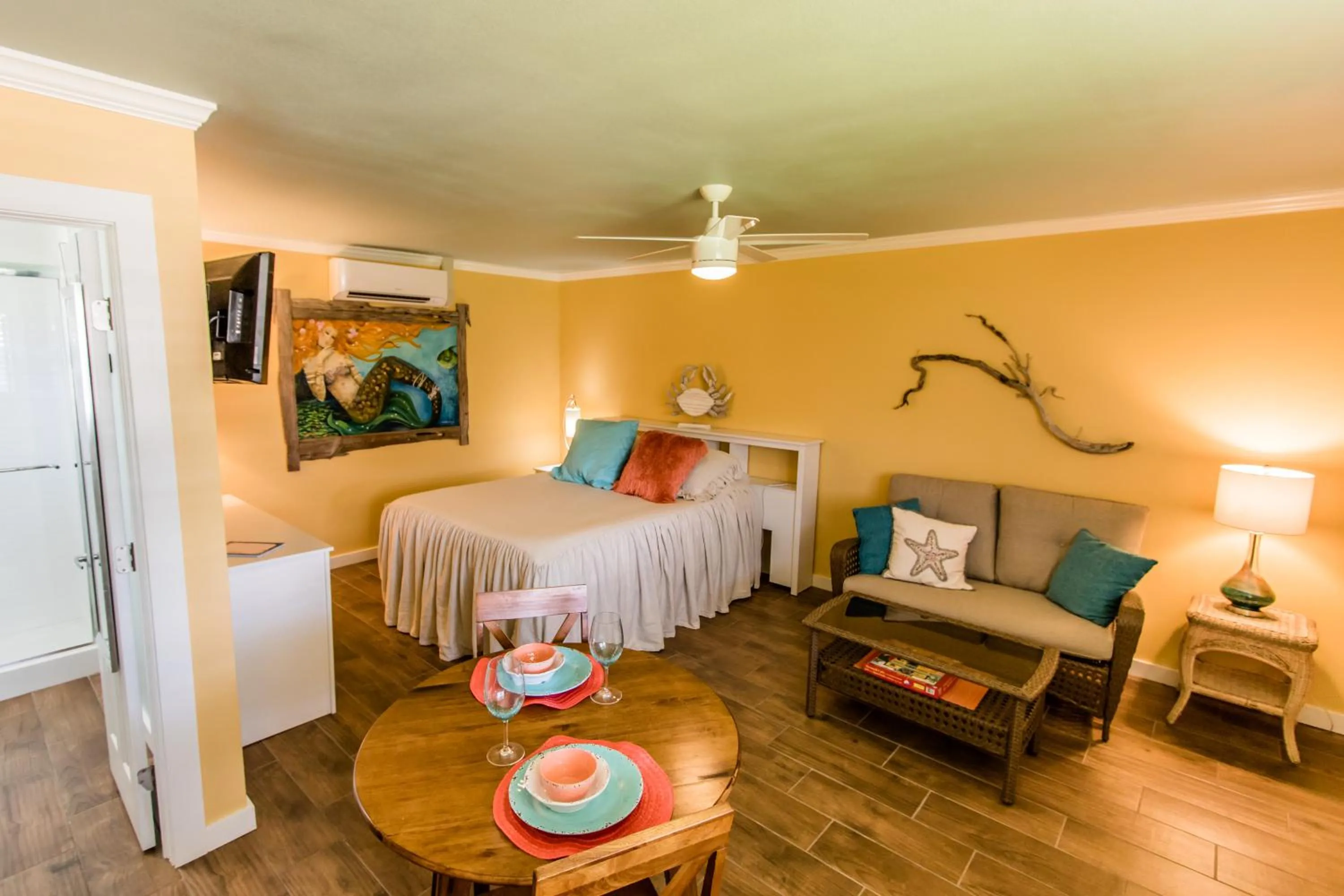 Bed in Island View Cottages Sebastian