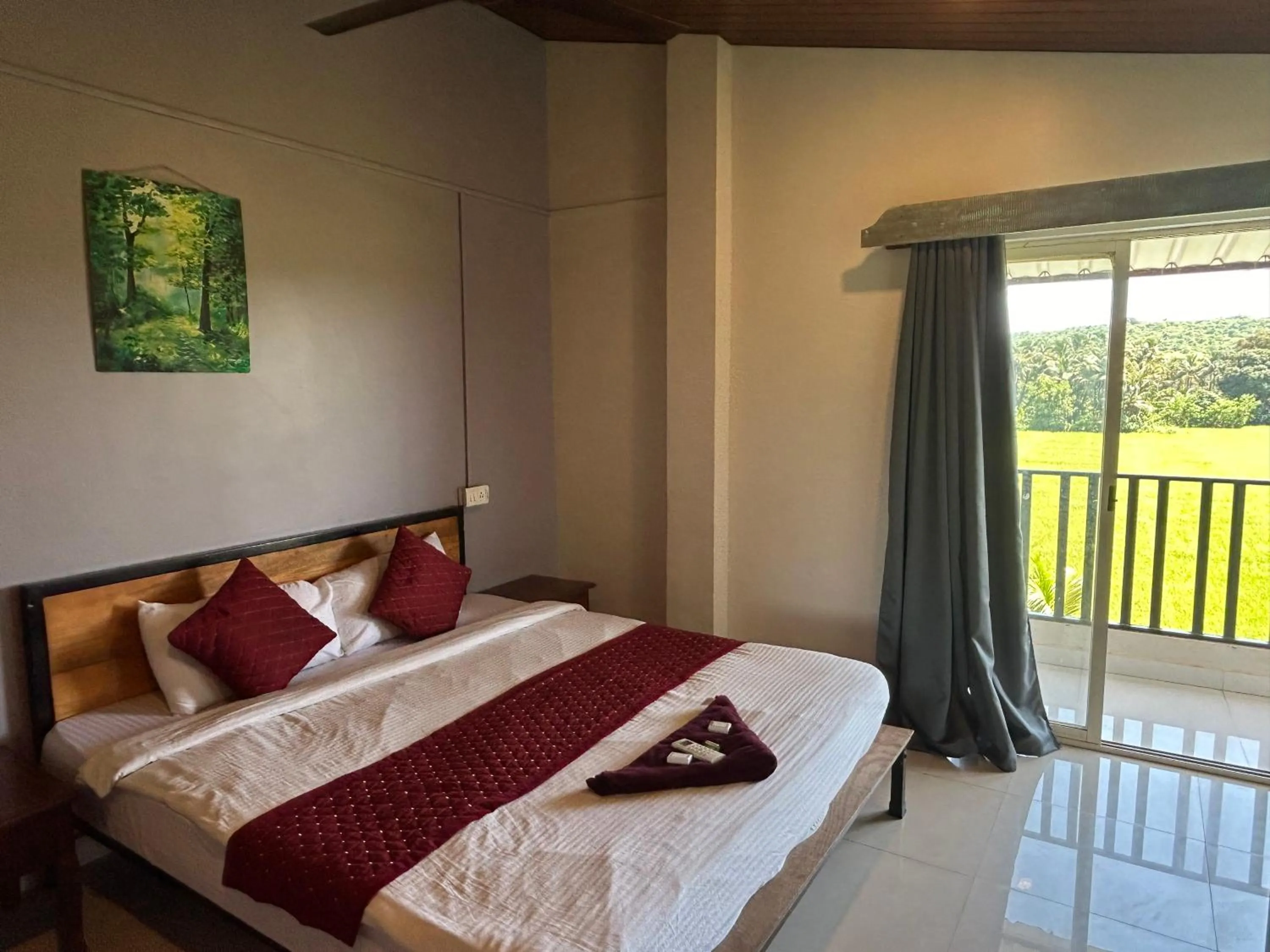 Bed in Shivam Bnb Mandrem Resort