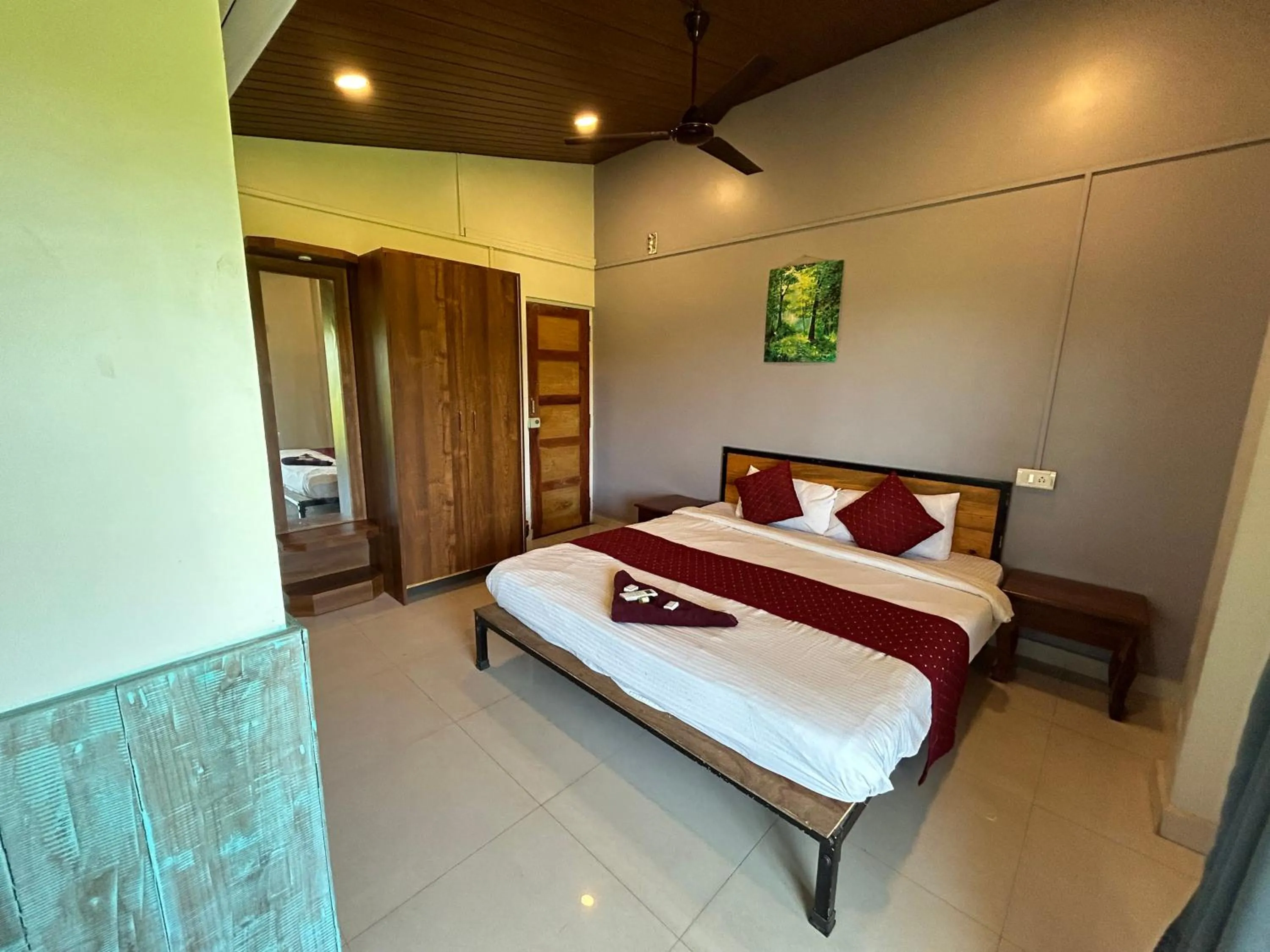 Bed in Shivam Bnb Mandrem Resort