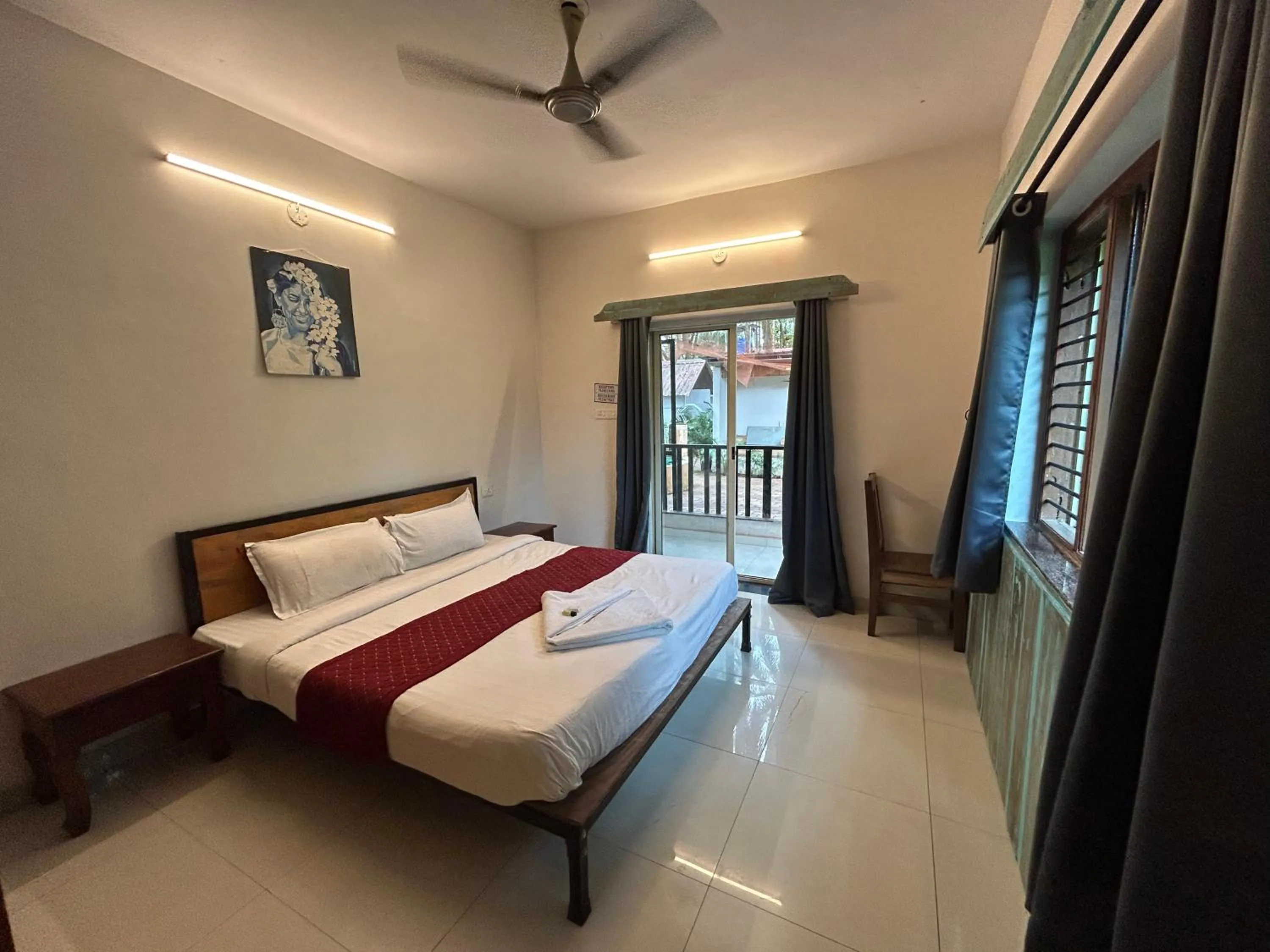 Bed in Shivam Bnb Mandrem Resort