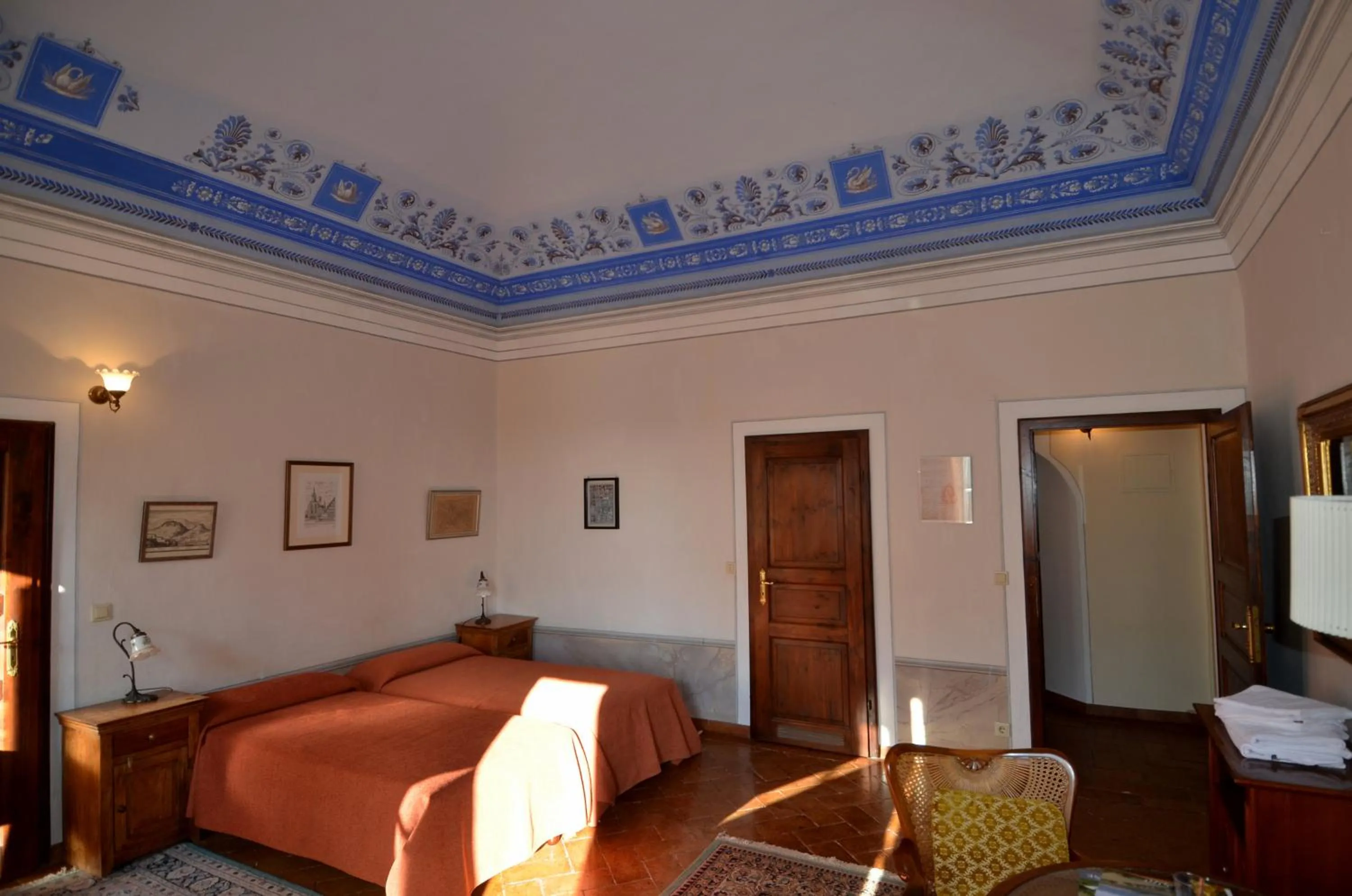 Photo of the whole room, Bed in Villa Palagione Centro Interculturale