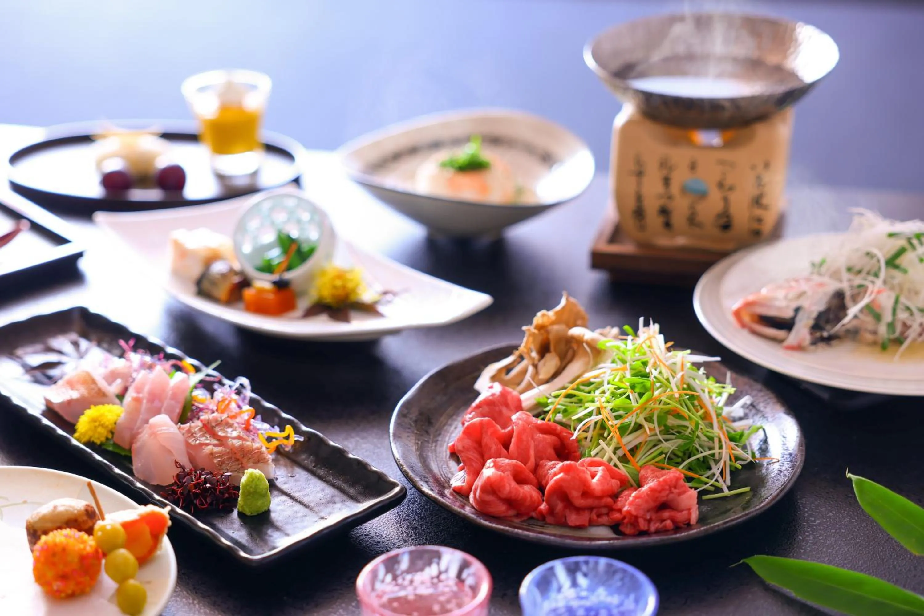 Food in Sasakura onsen Ryuunso