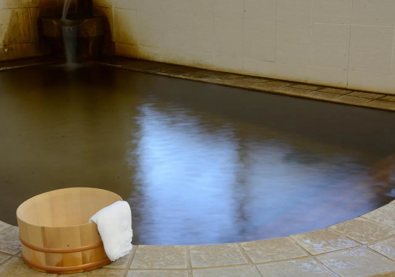 Hot Spring Bath in Sasakura onsen Ryuunso