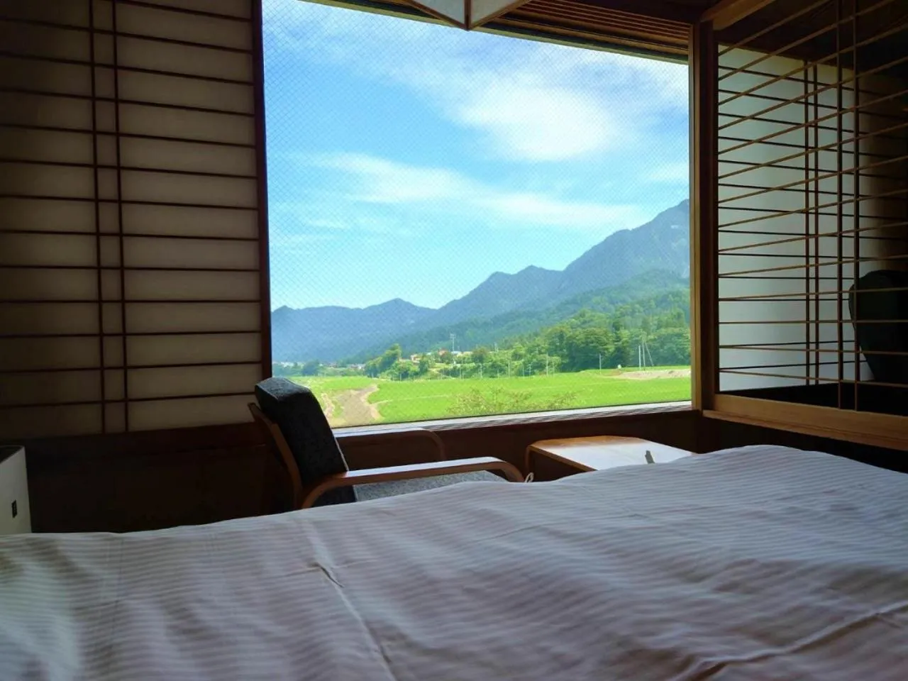 Bed in Sasakura onsen Ryuunso