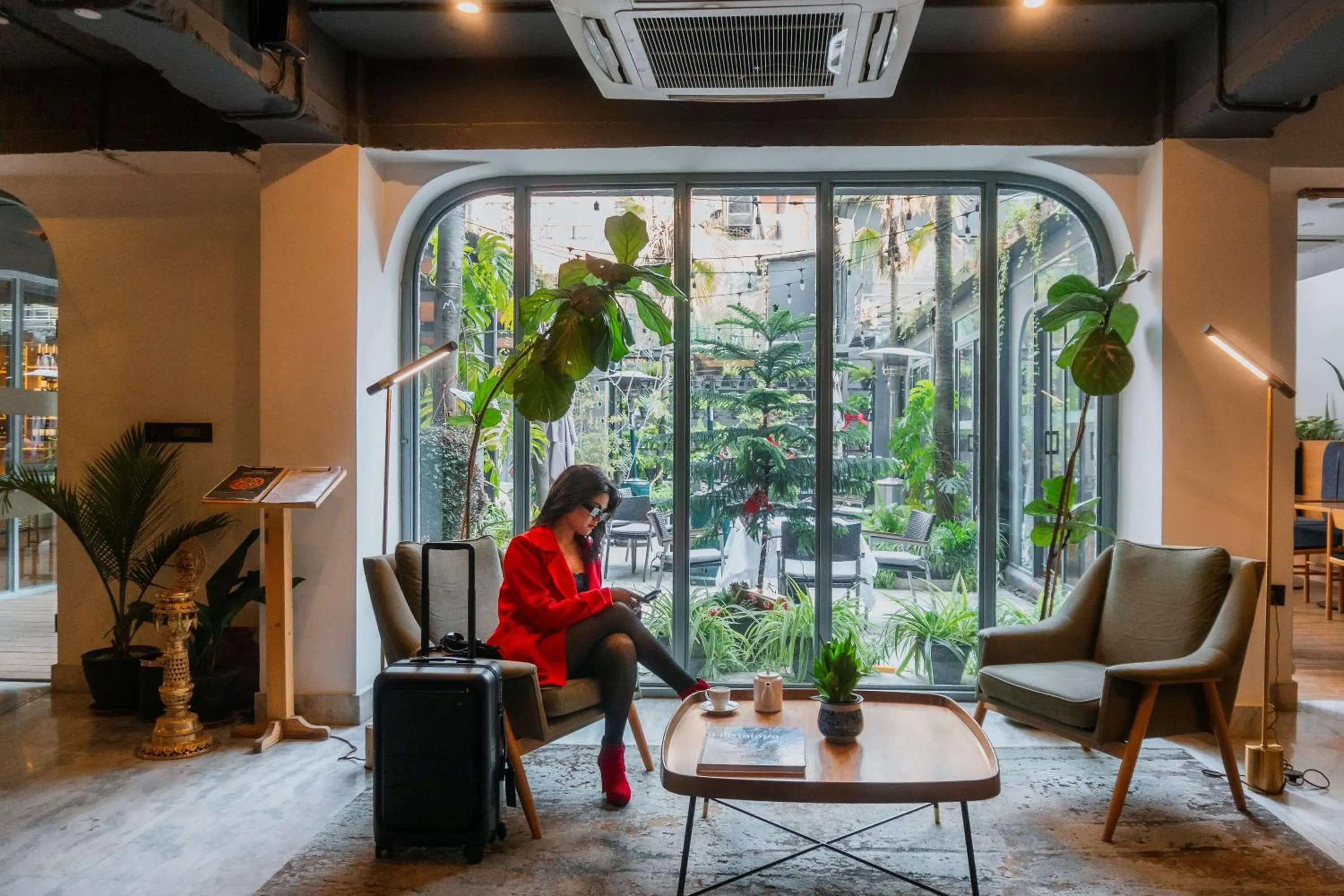 Seating area in Nomad Hotel Lazimpat