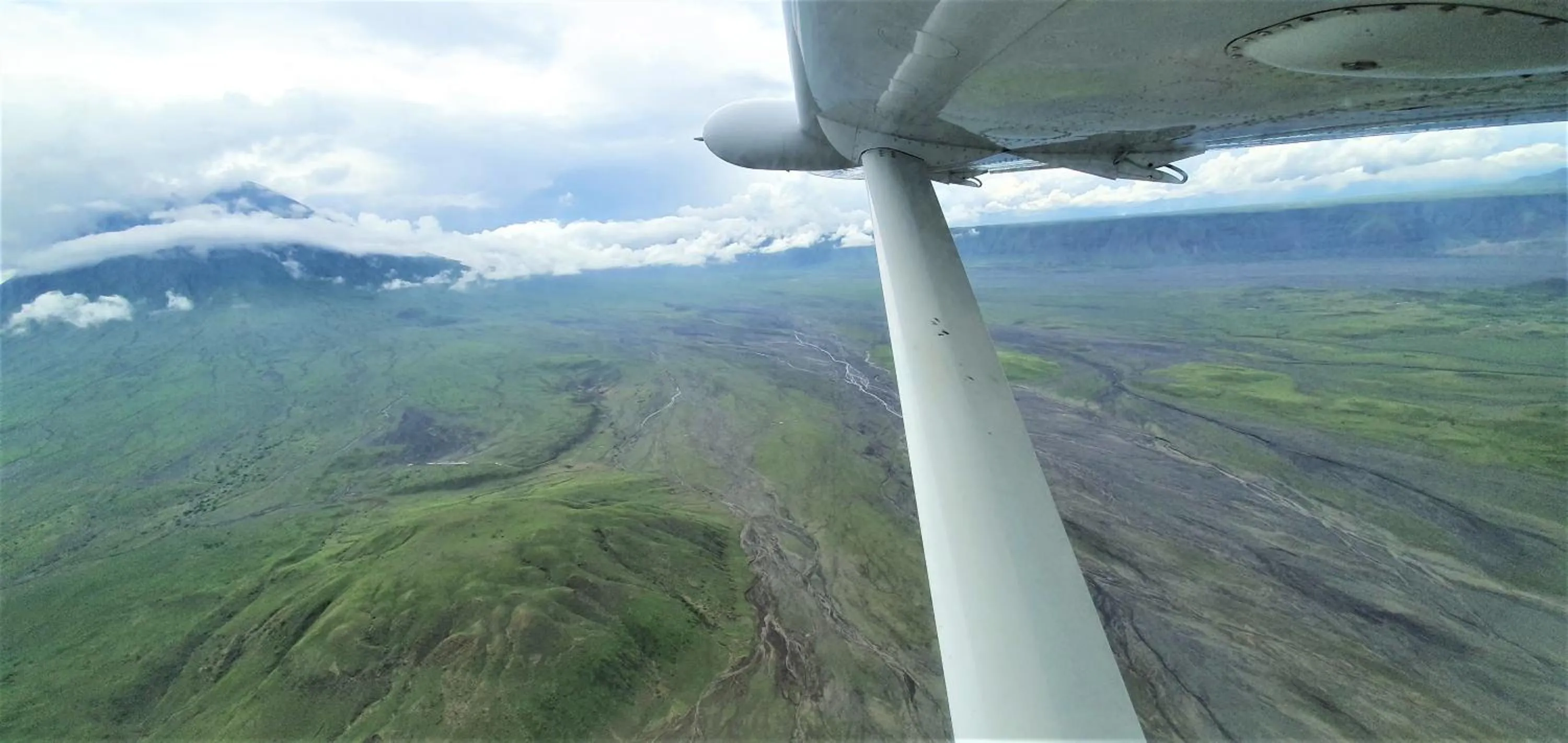 Bird's eye view in Africa Safari Lake Natron