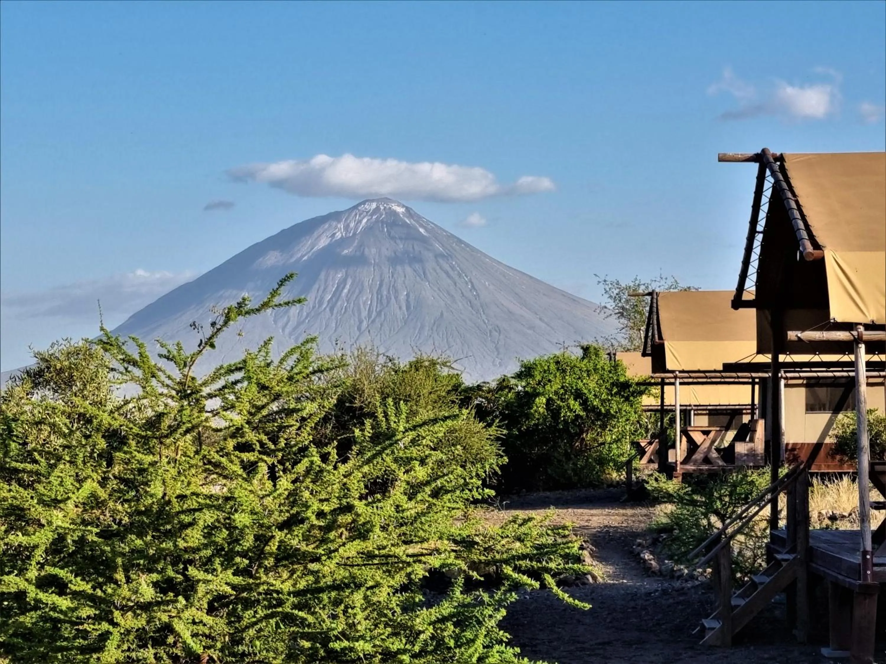 Mountain view in Africa Safari Lake Natron