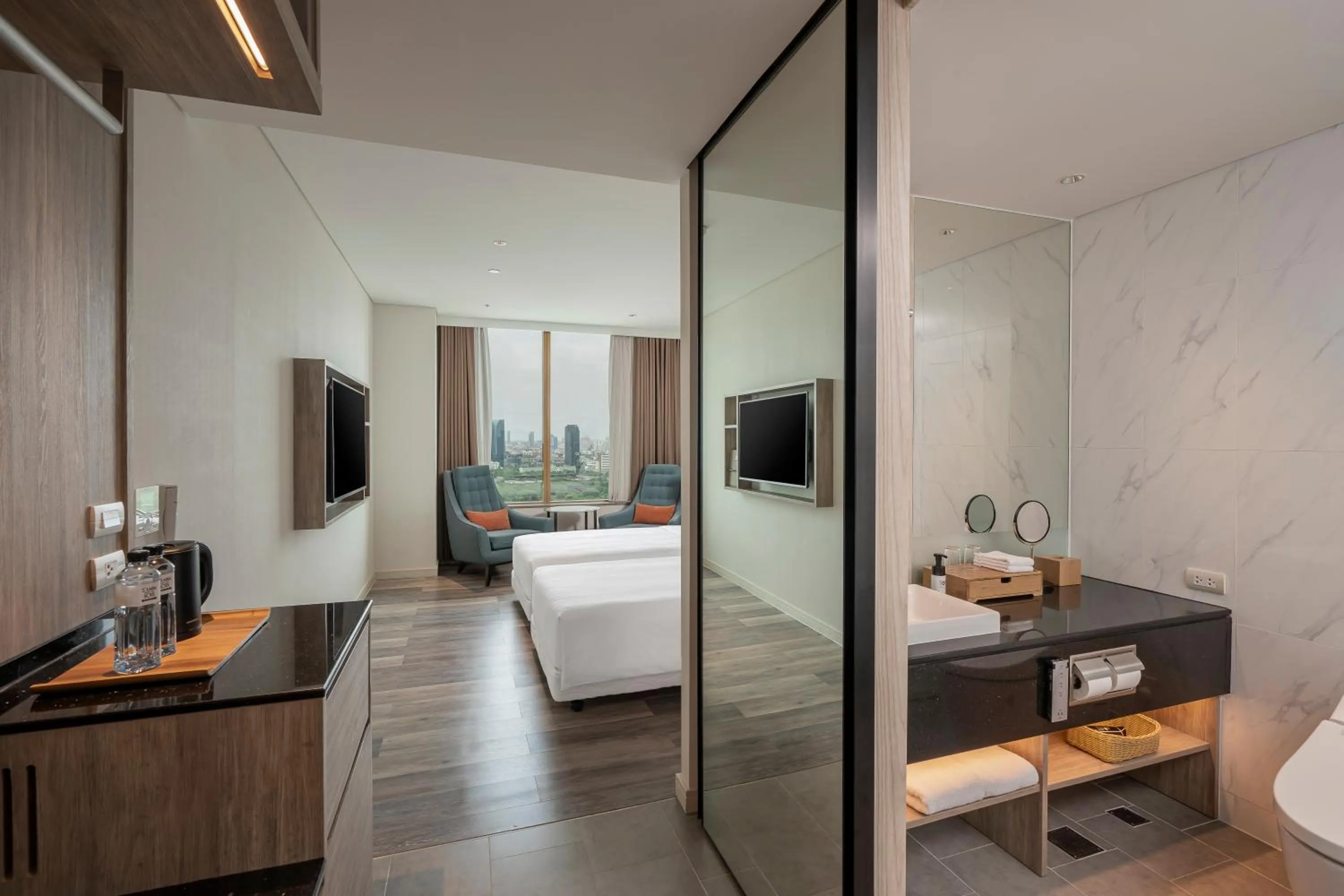 Floor plan, Bed in Solaria Nishitetsu Hotel Bangkok