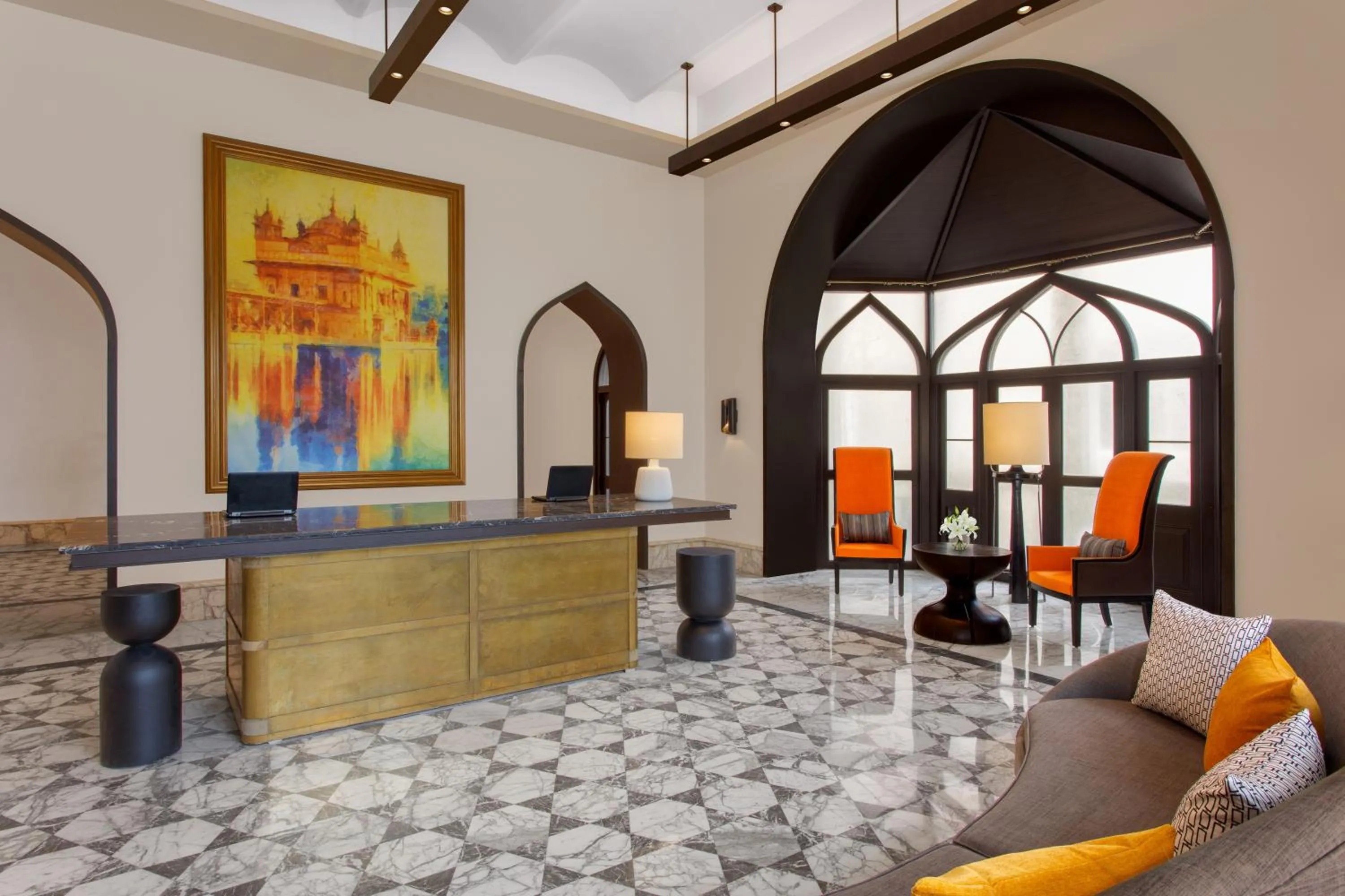 Lobby or reception in Welcomhotel by ITC Hotels, Raja Sansi, Amritsar