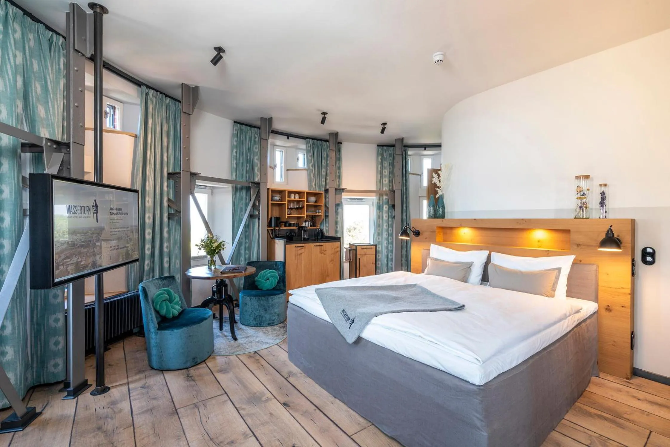 Photo of the whole room, Bed in Apart Hotel Wasserturm