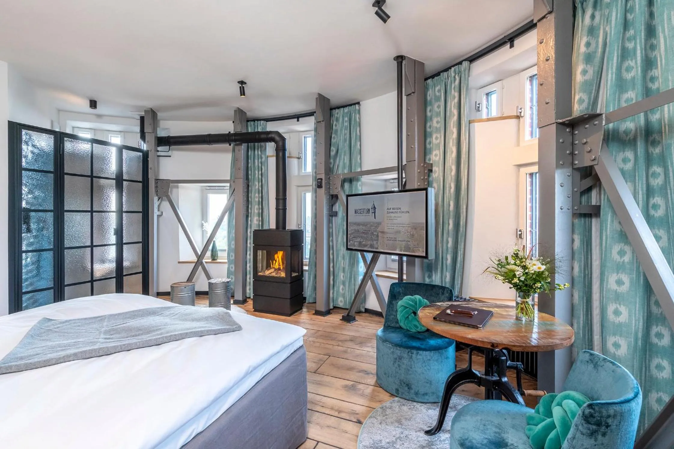 Bathroom, Bed in Apart Hotel Wasserturm