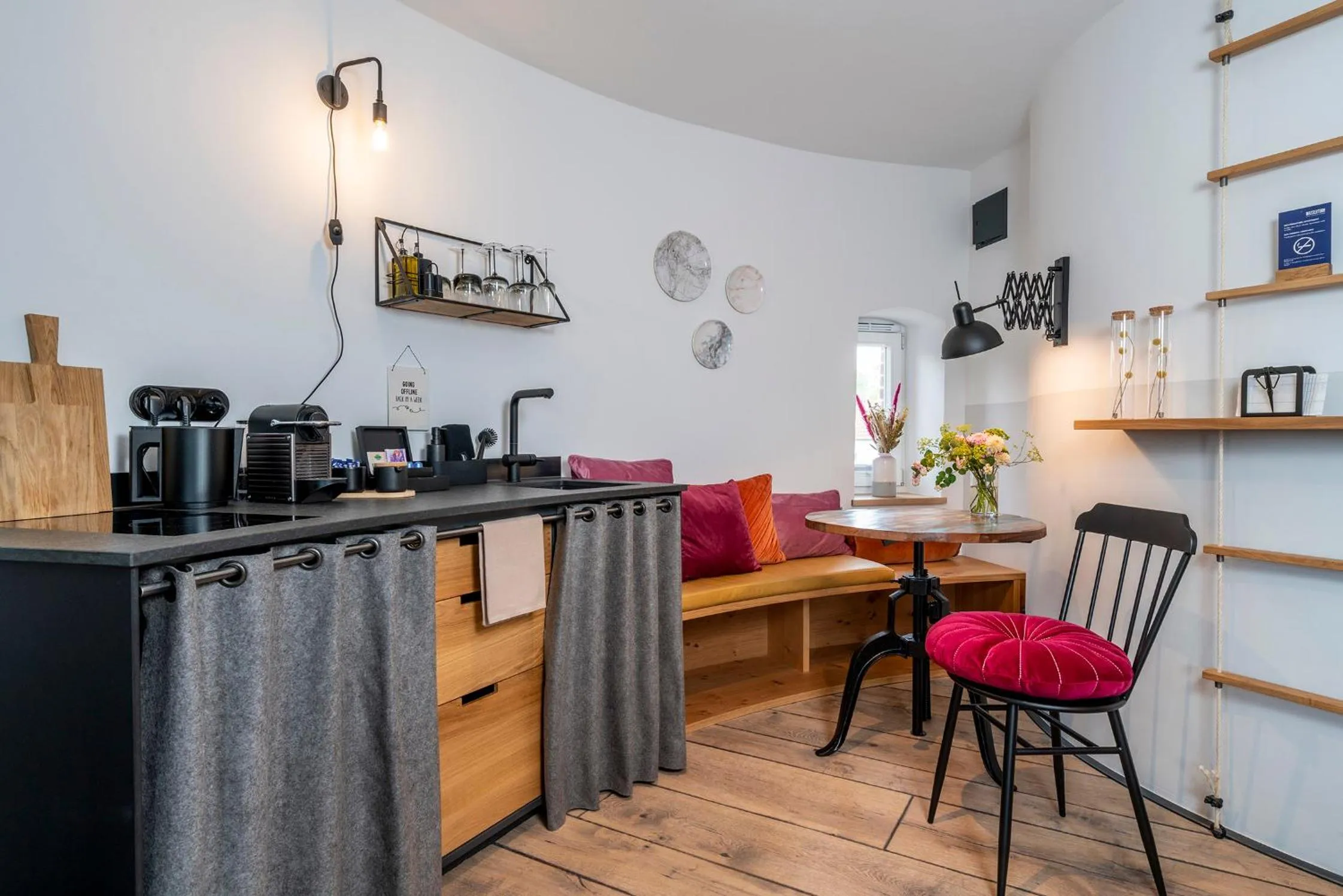 Kitchen or kitchenette in Apart Hotel Wasserturm