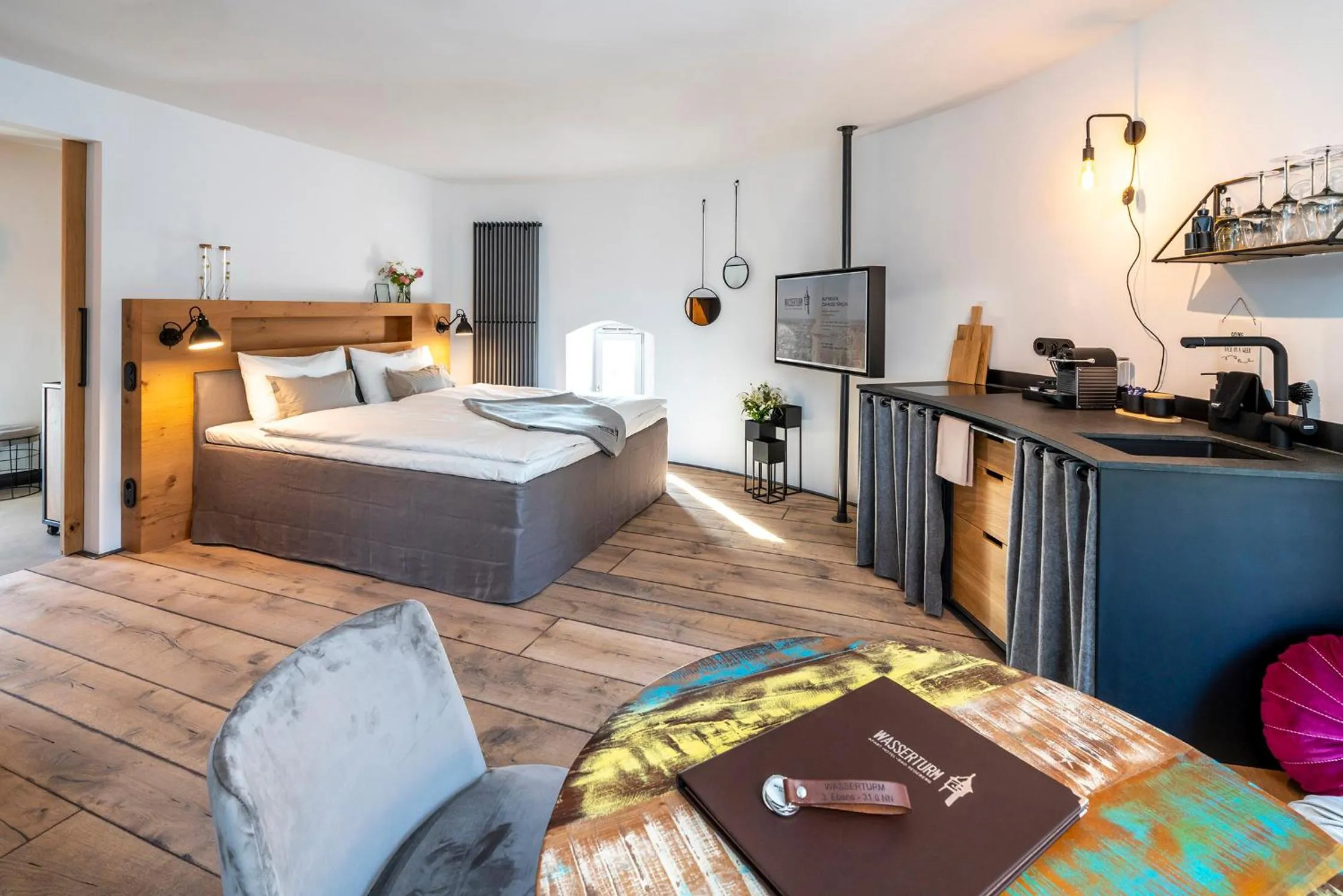 Photo of the whole room, Bed in Apart Hotel Wasserturm