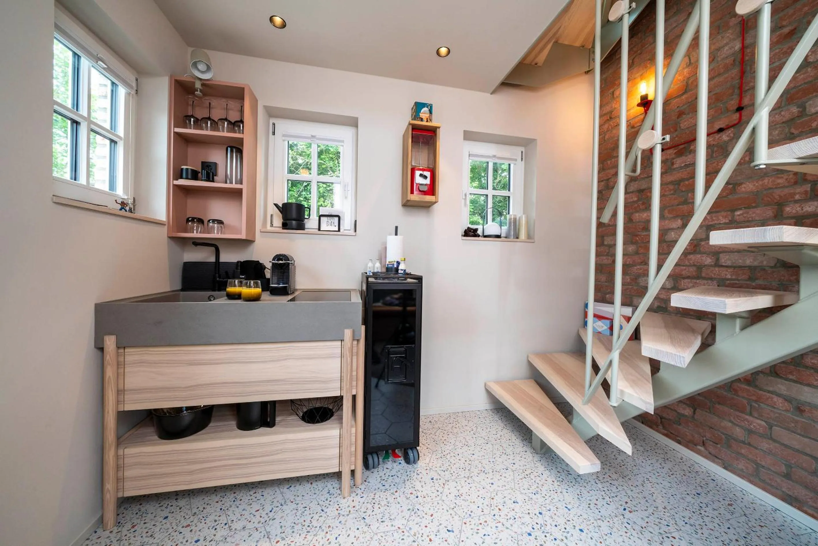 Kitchen or kitchenette in Apart Hotel Wasserturm