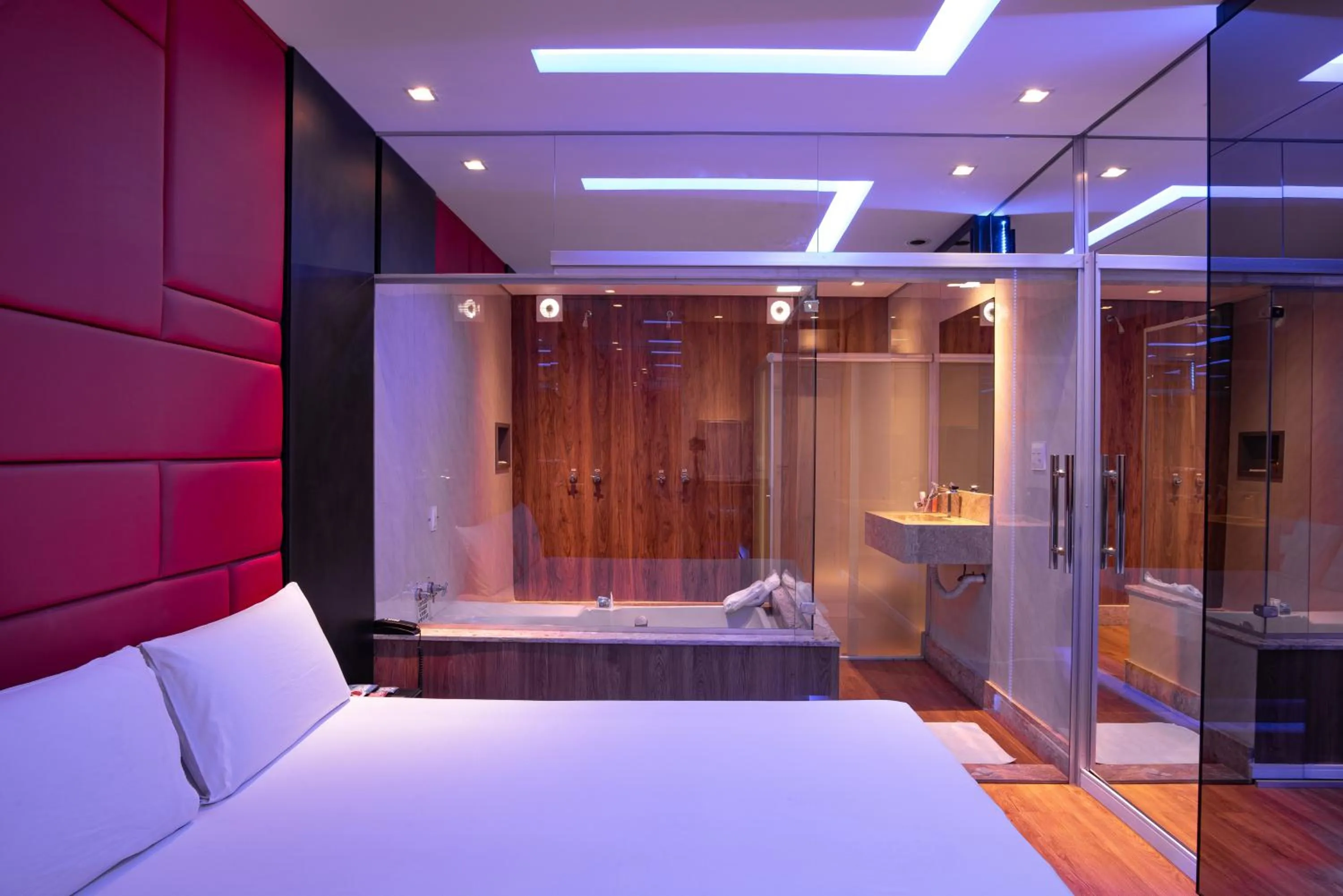 Shower, Bed in Motel Fantasy 1