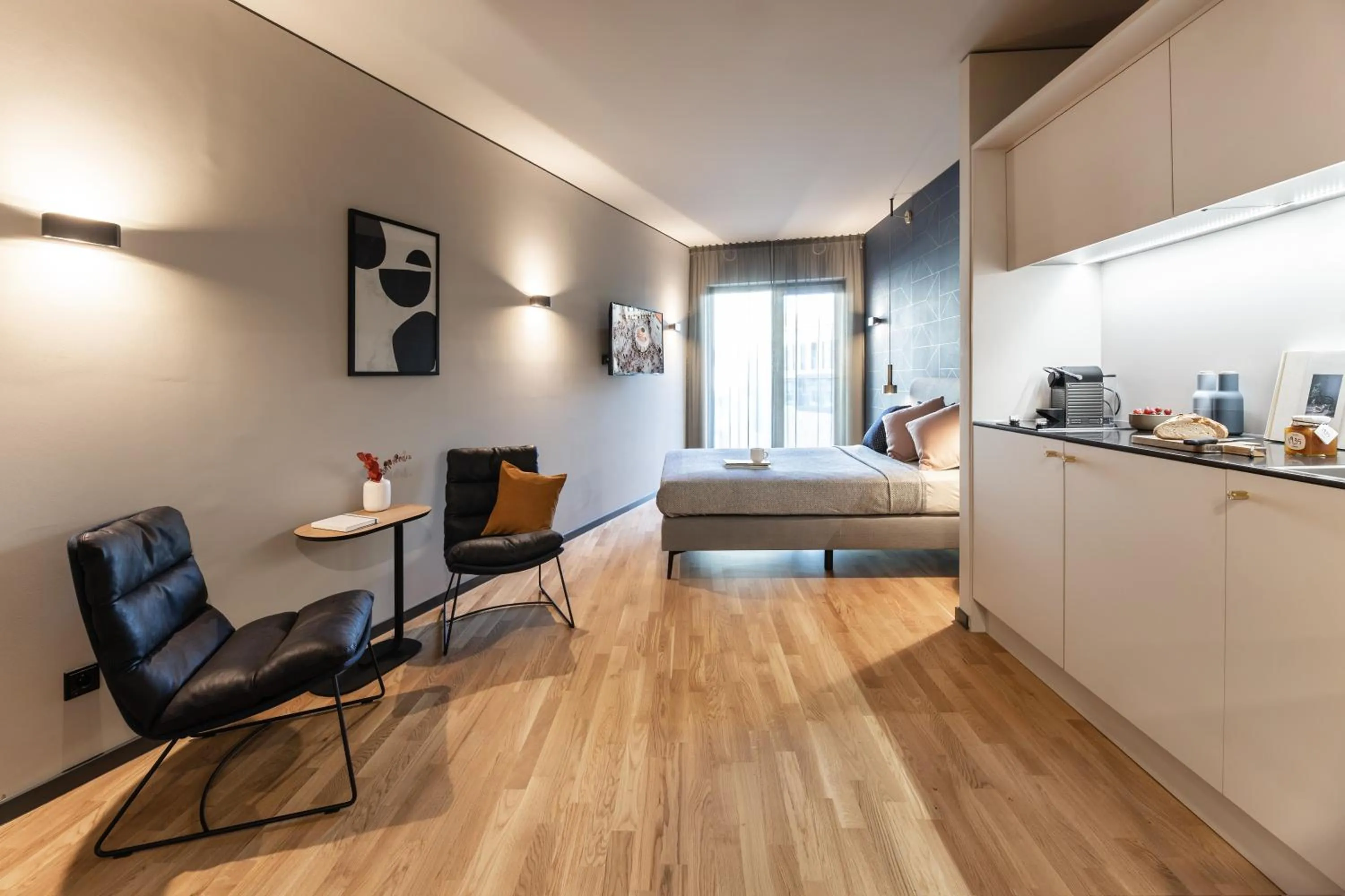 Kitchen or kitchenette in ipartment Frankfurt Airport