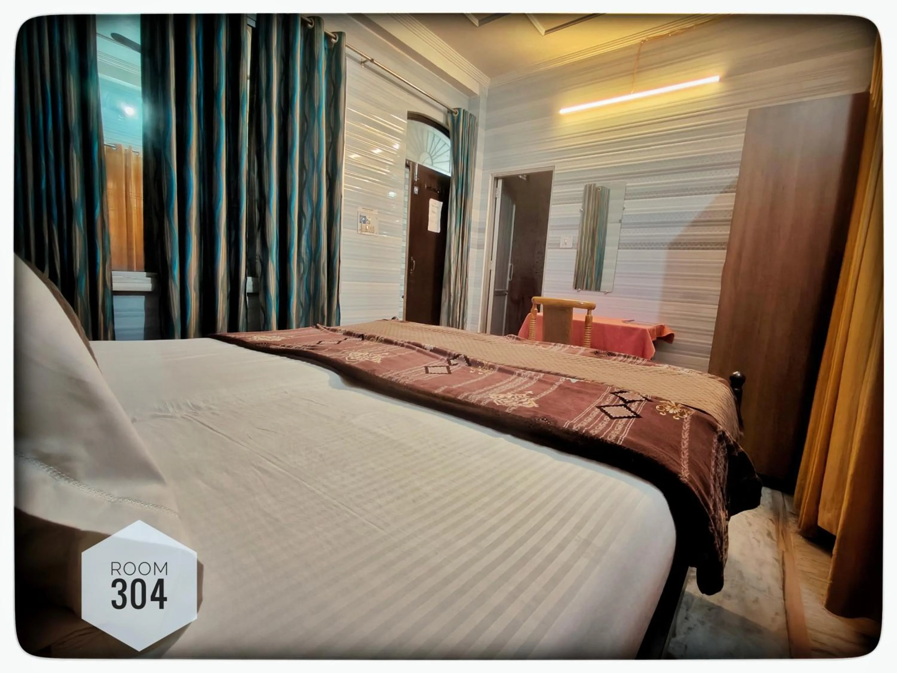 Bed in Shri Ganga View Guest House