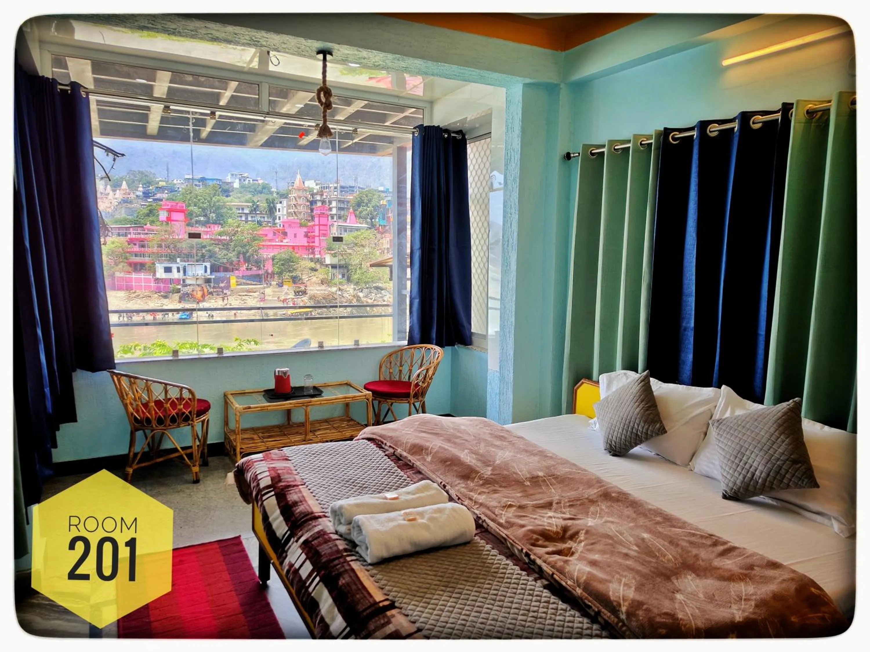 Bed in Shri Ganga View Guest House