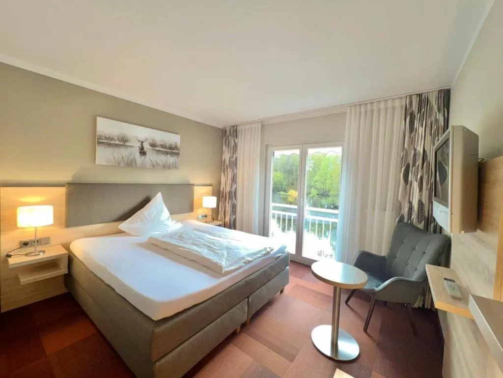 Photo of the whole room, Bed in Forsthaus Seebergen