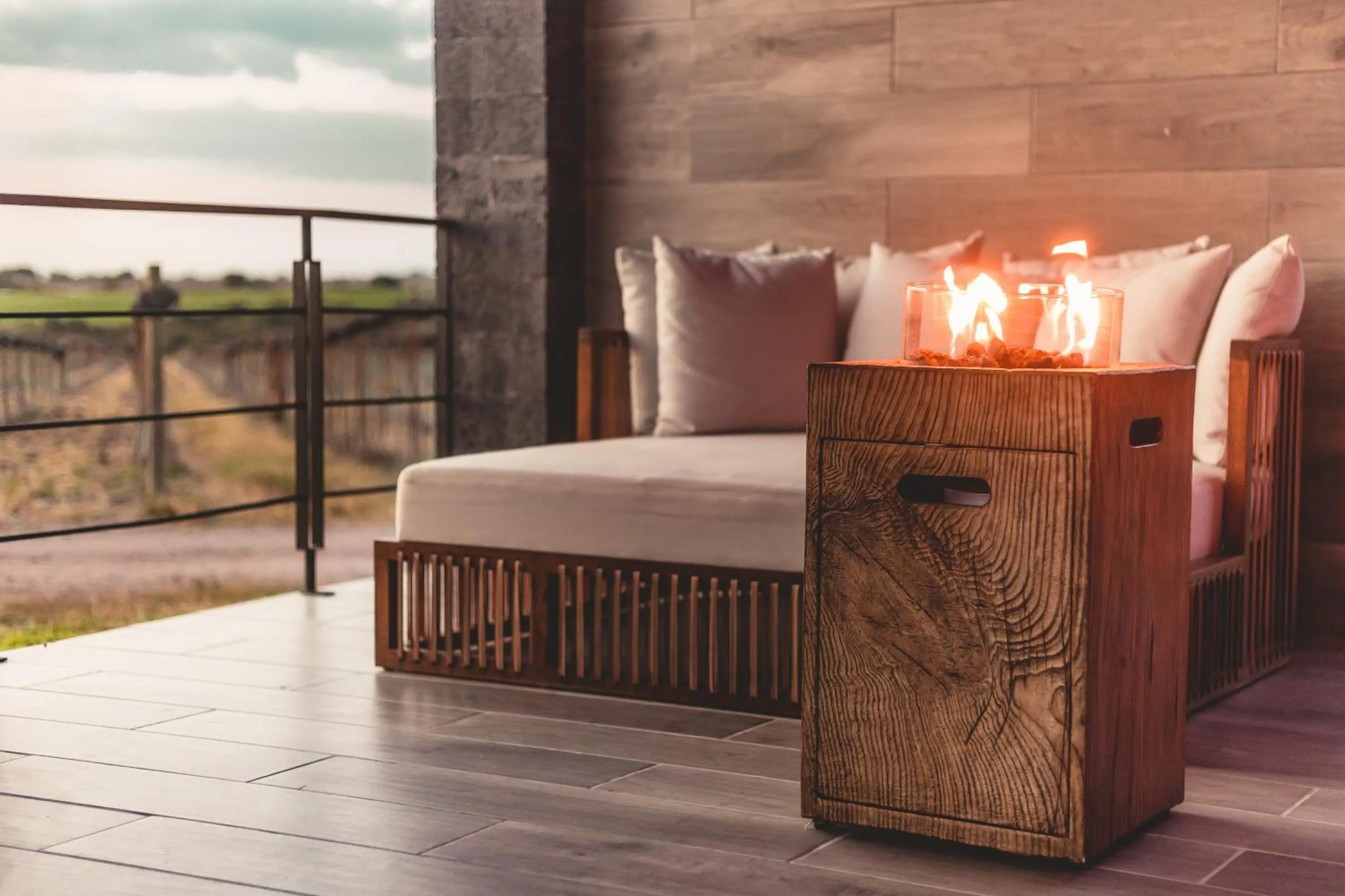 Balcony/Terrace, Bed in Casa Raíces Hotel Luxury & Viñedo