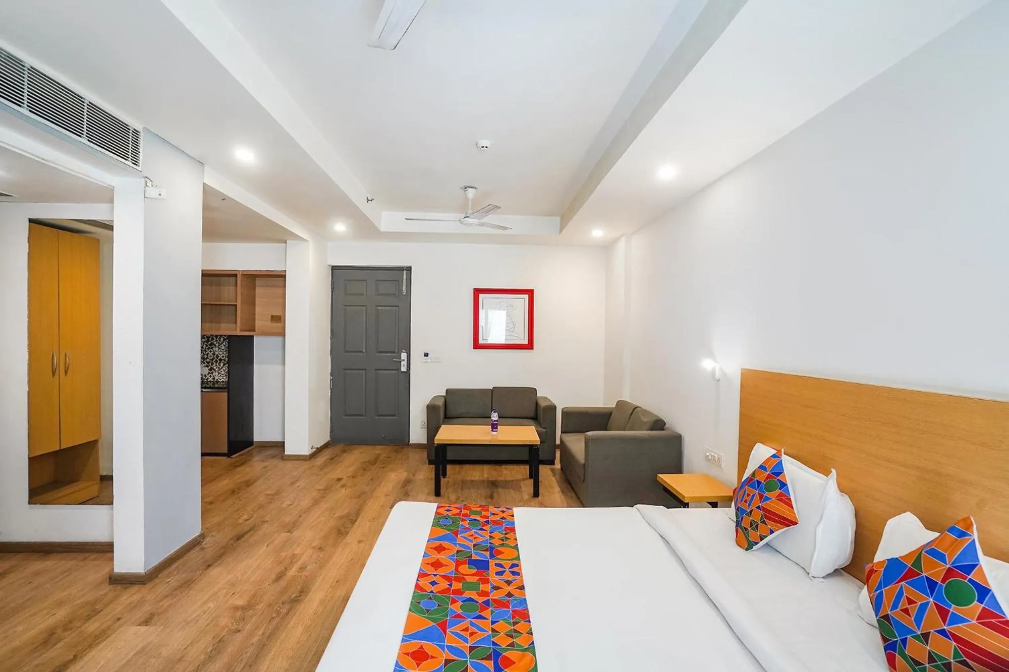 Bedroom, Bed in FabHotel Prime Cloud 9 Delhi NCR