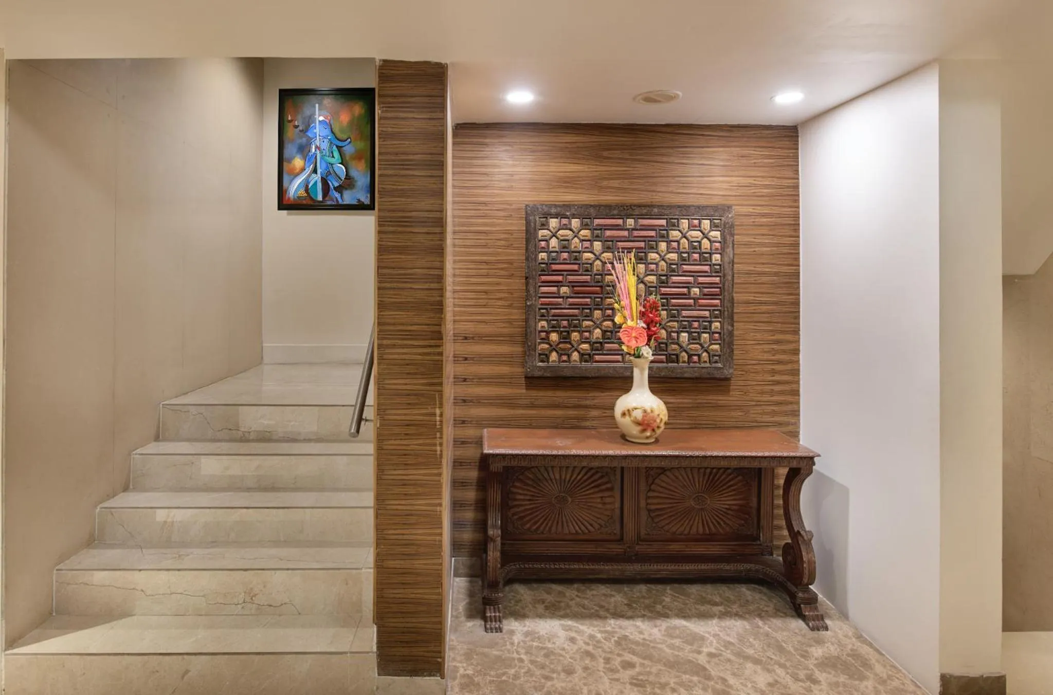 Lobby or reception in BloomSuites l Ahmedabad