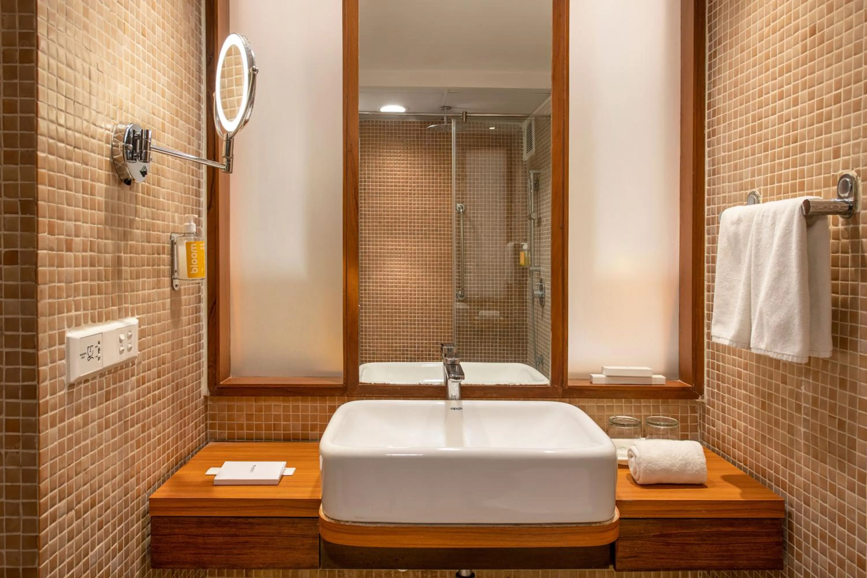Bathroom in BloomSuites l Ahmedabad