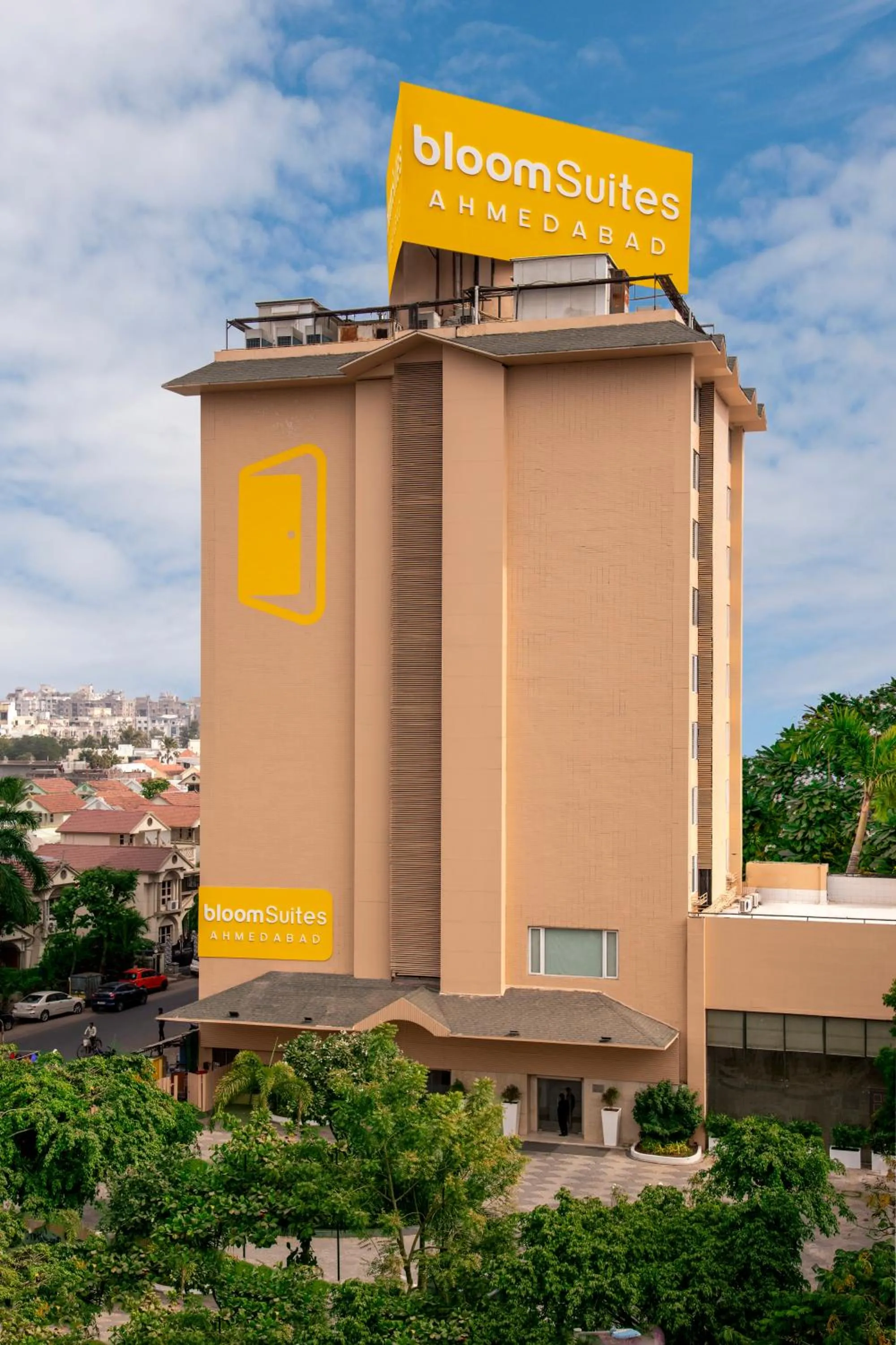 Facade/entrance in BloomSuites l Ahmedabad