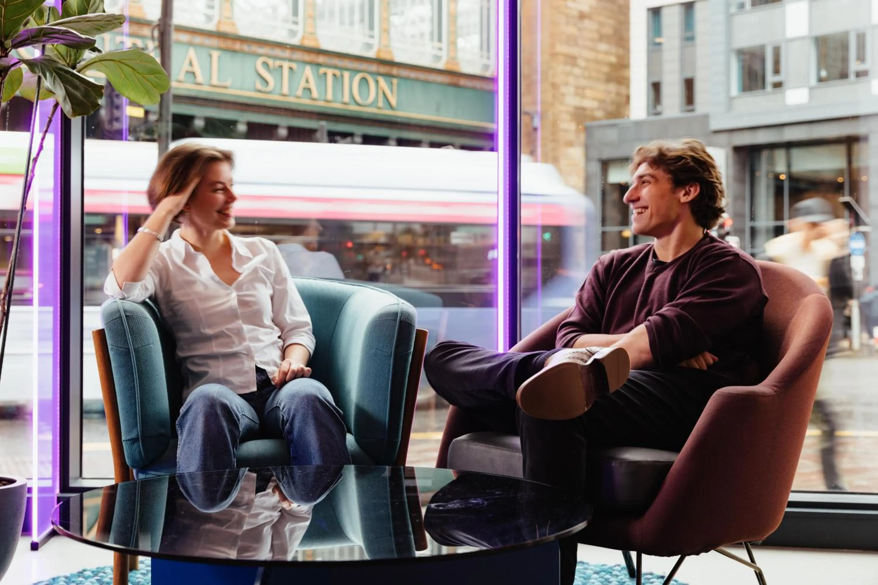 Lobby or reception in YOTEL Glasgow