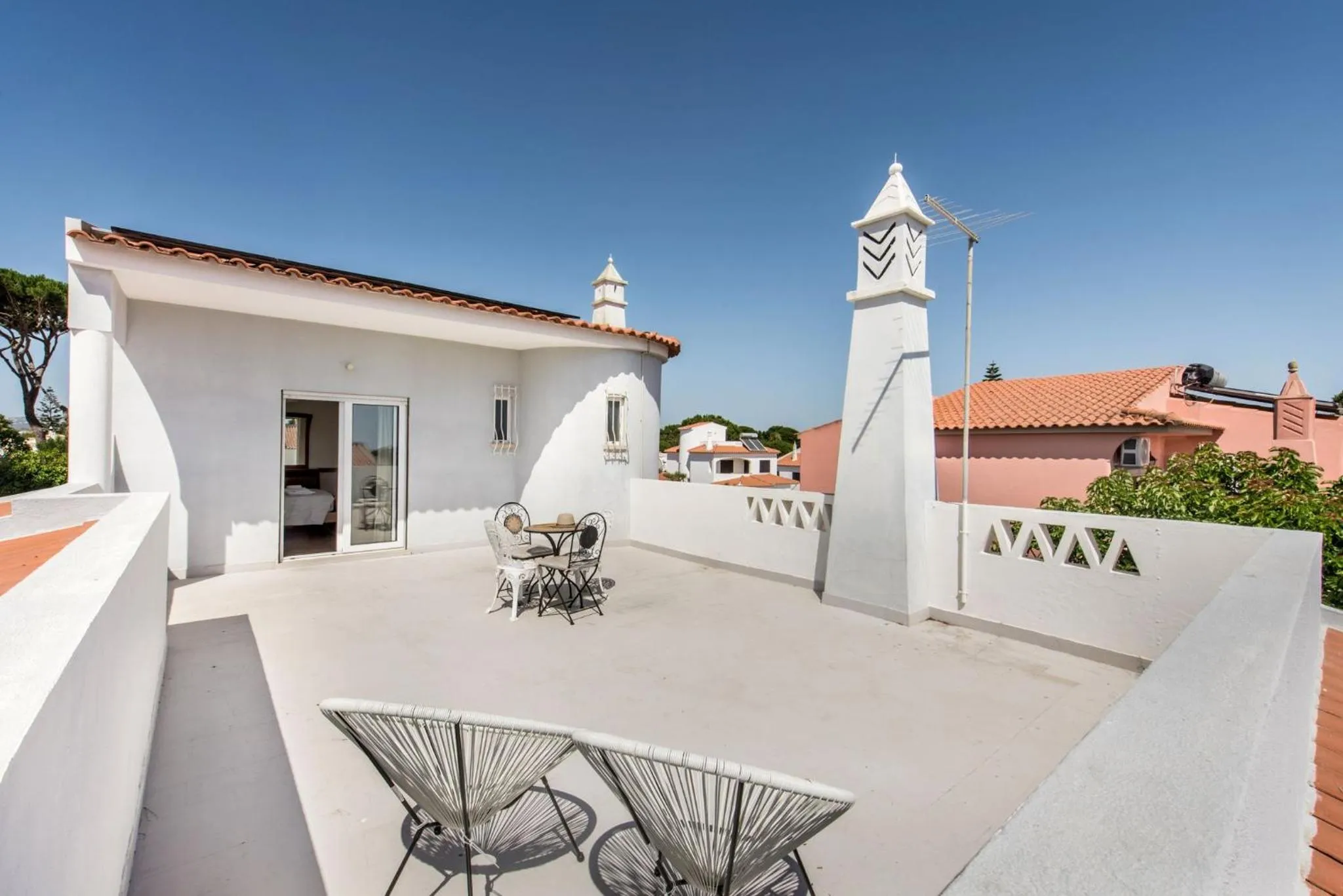 Balcony/Terrace in Charming Villa With Private Pool in Vibrant Vilamoura, Free AC and Wifi