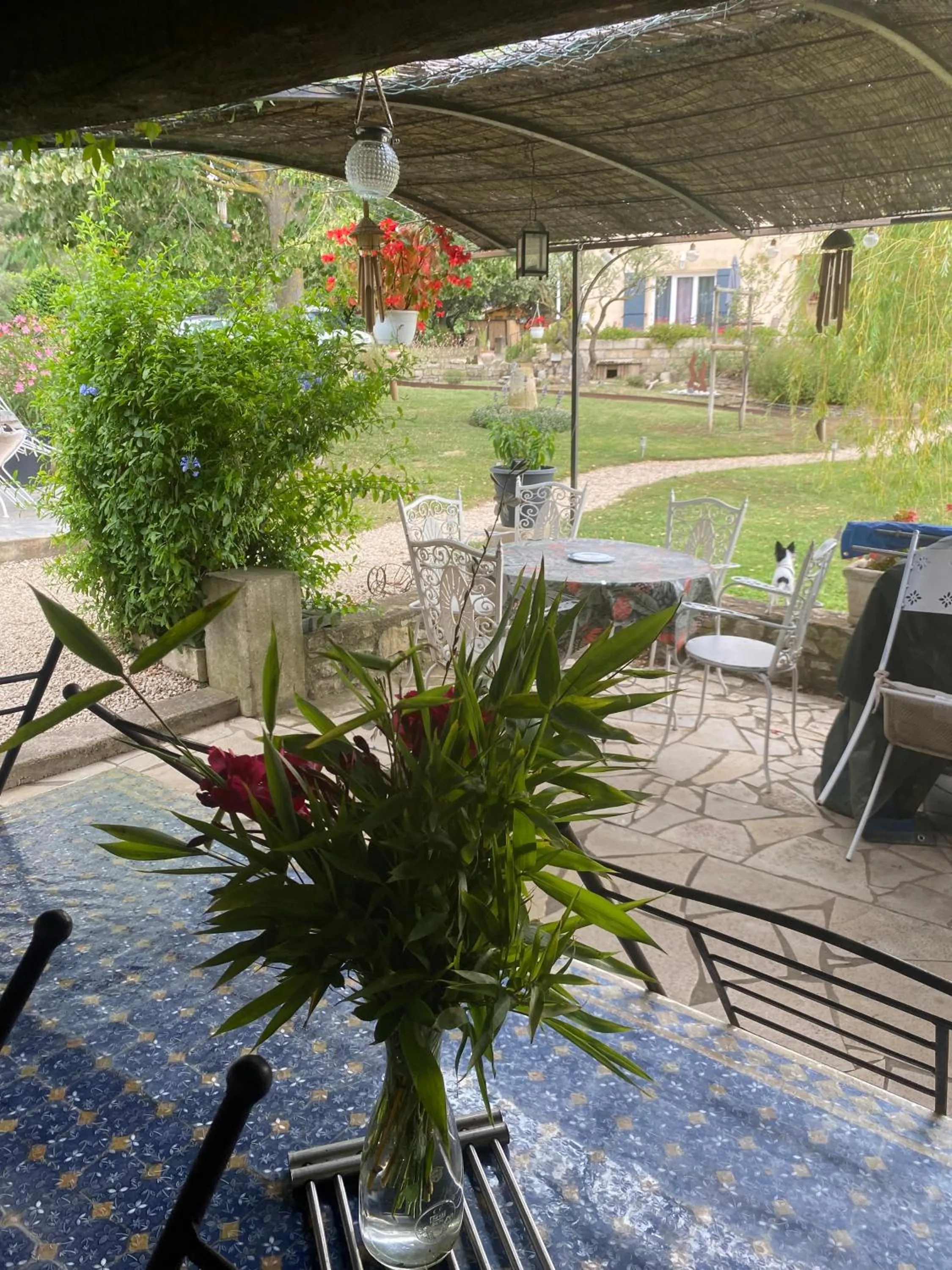 Patio in chambre d'hotes les cigales