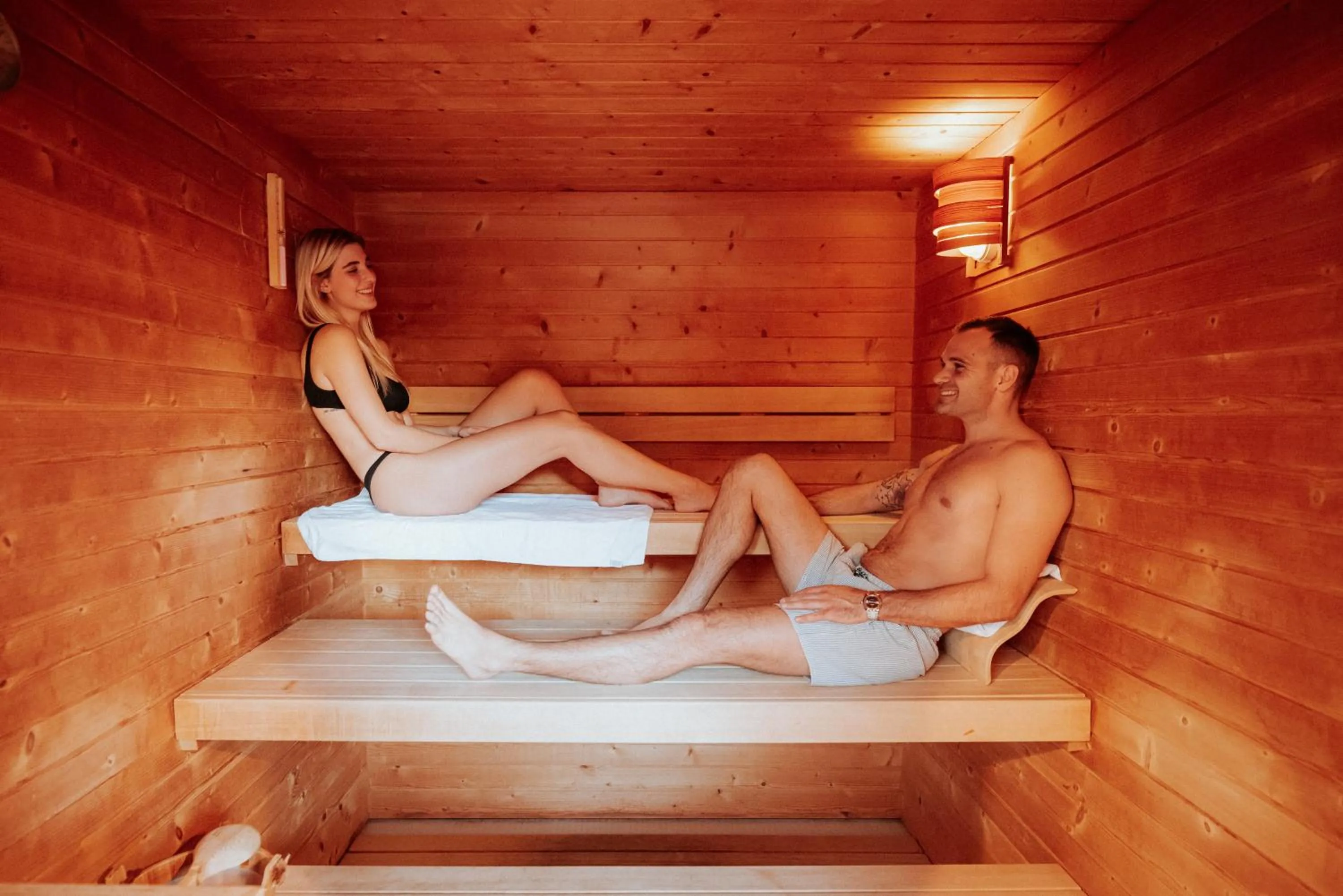 Sauna in Campra Alpine Lodge & Spa