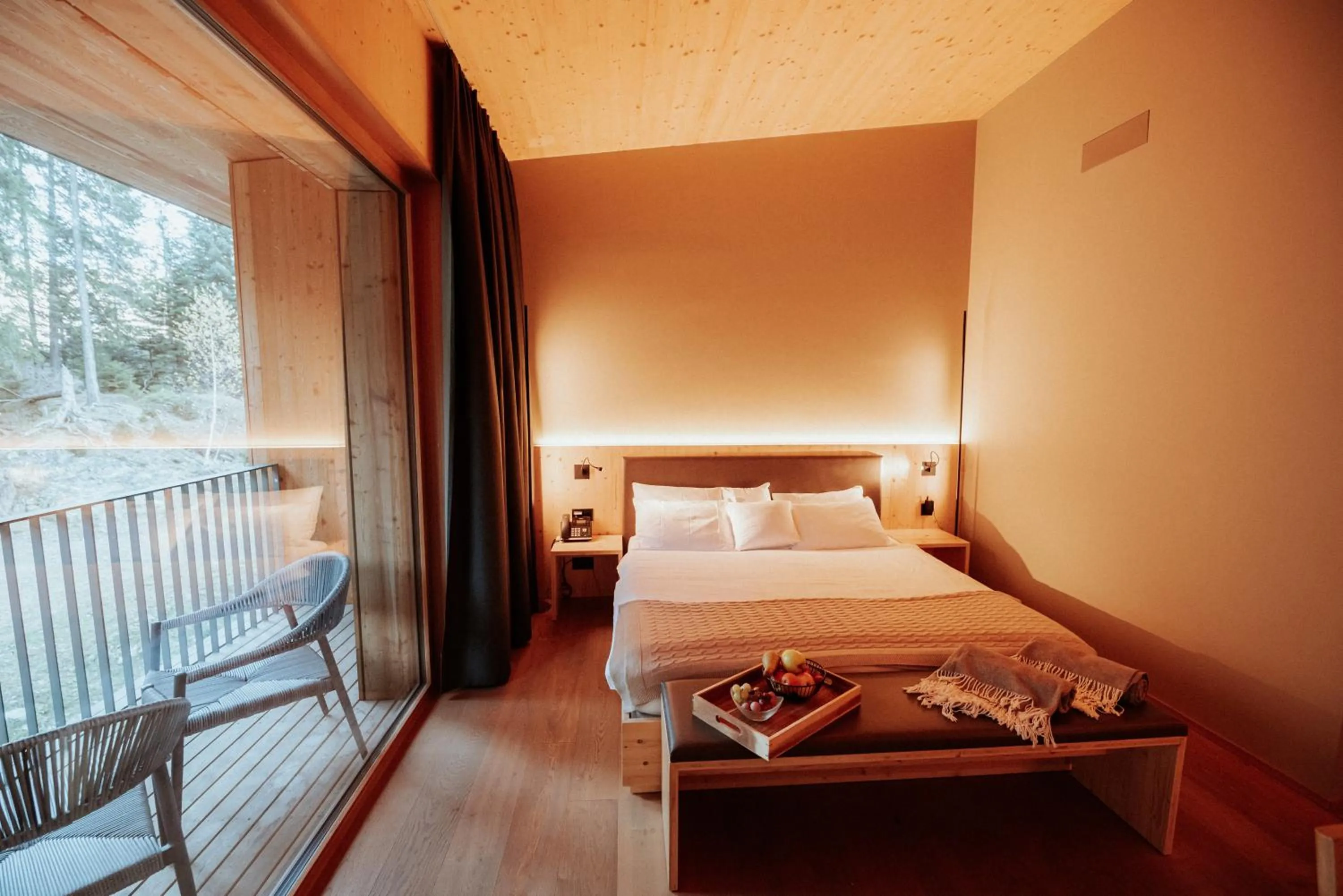 View (from property/room), Bed in Campra Alpine Lodge & Spa