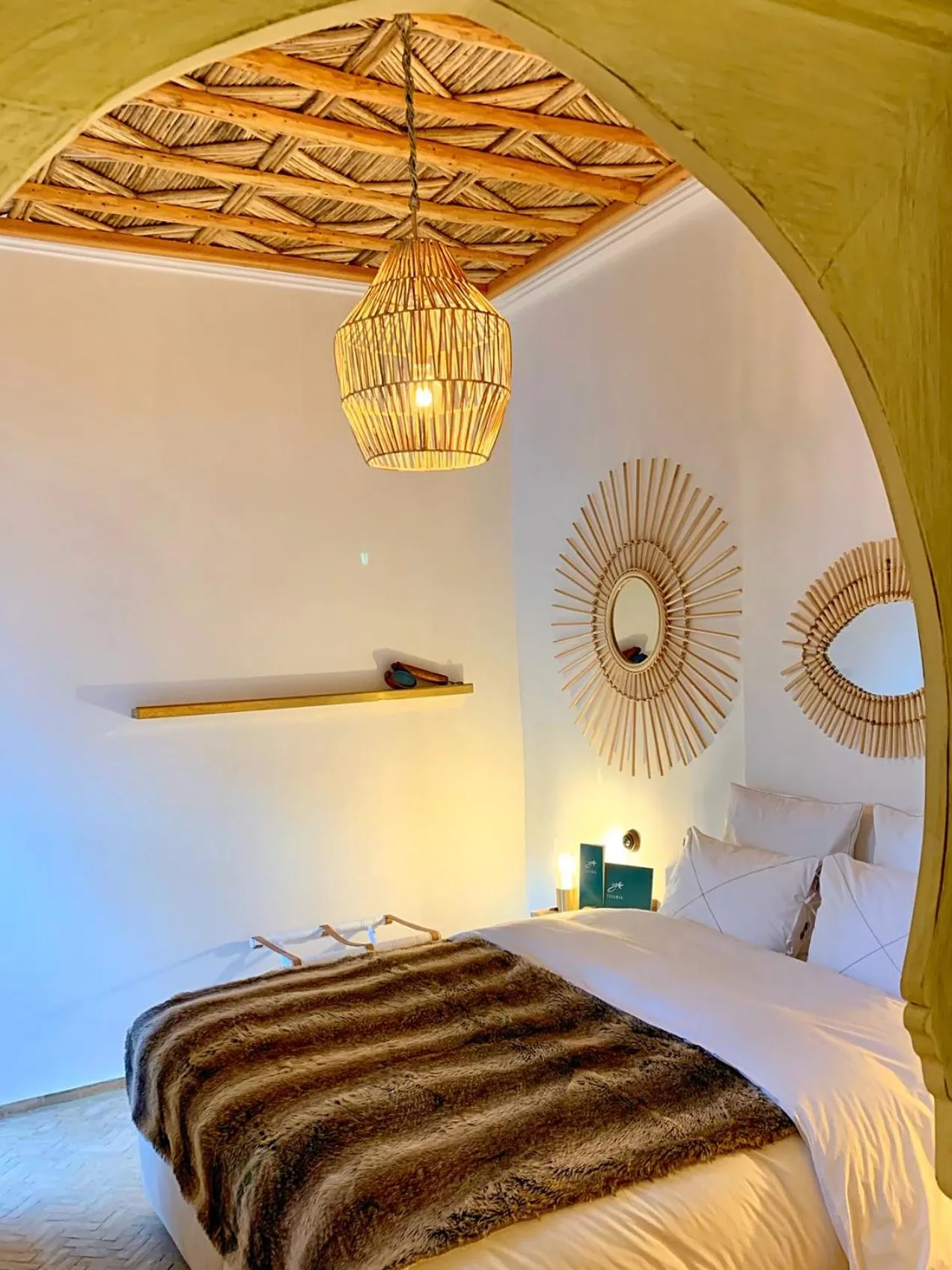 Bed in Riad Dar Yasaman