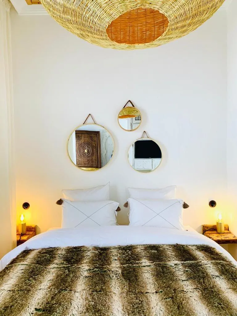 Bed in Riad Dar Yasaman