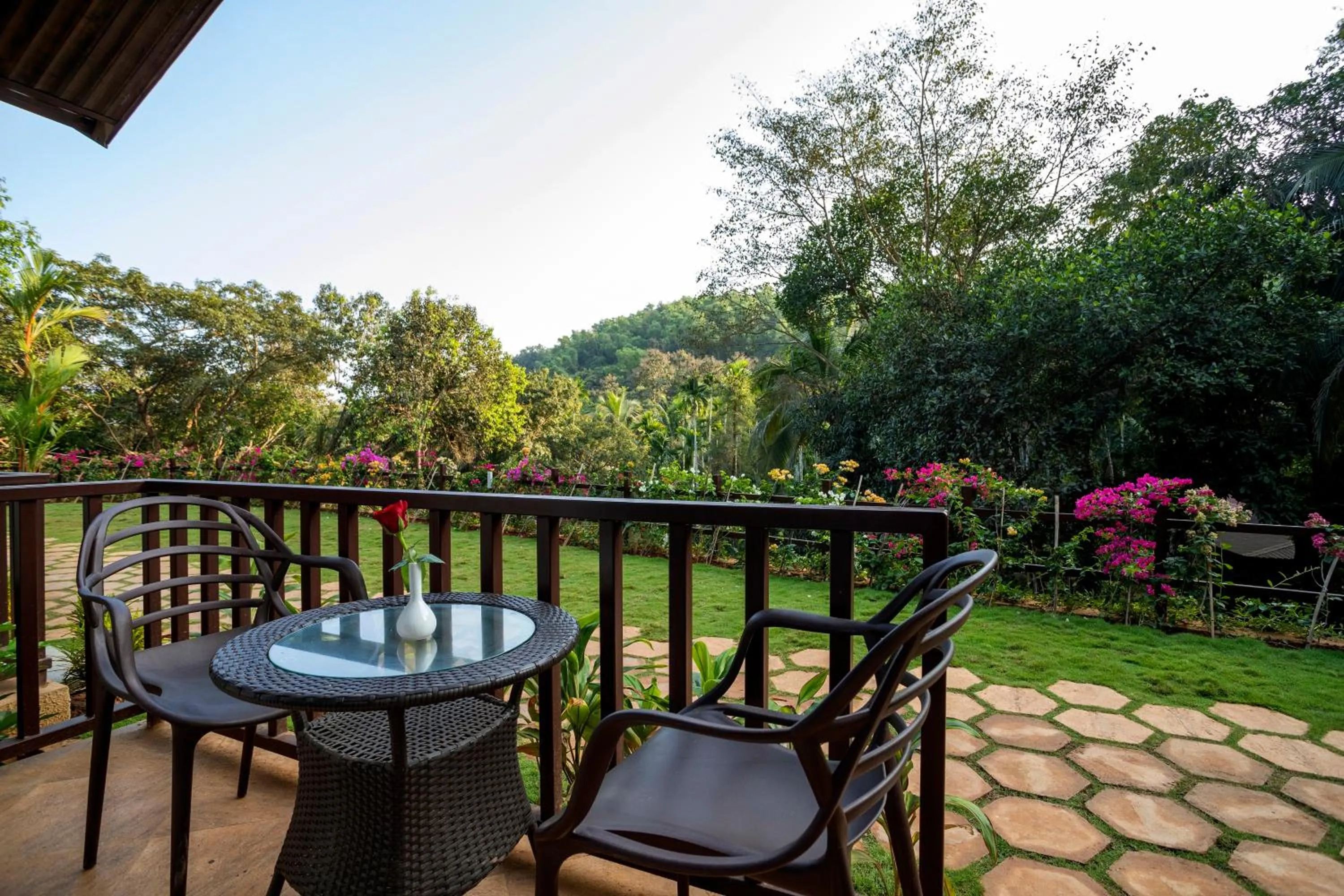 Balcony/Terrace in Stone Wood Premier Gokarna