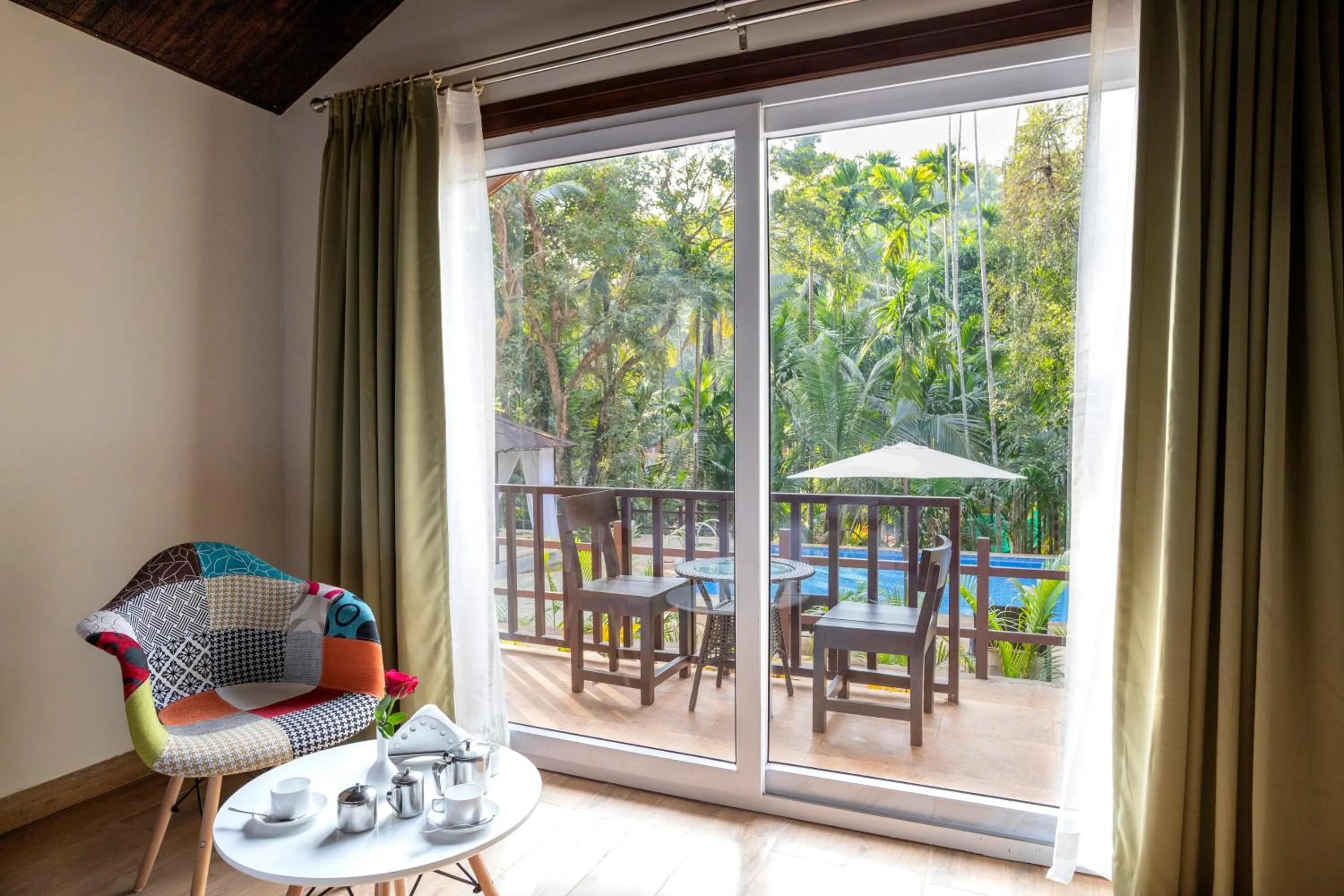 Balcony/Terrace in Stone Wood Premier Gokarna
