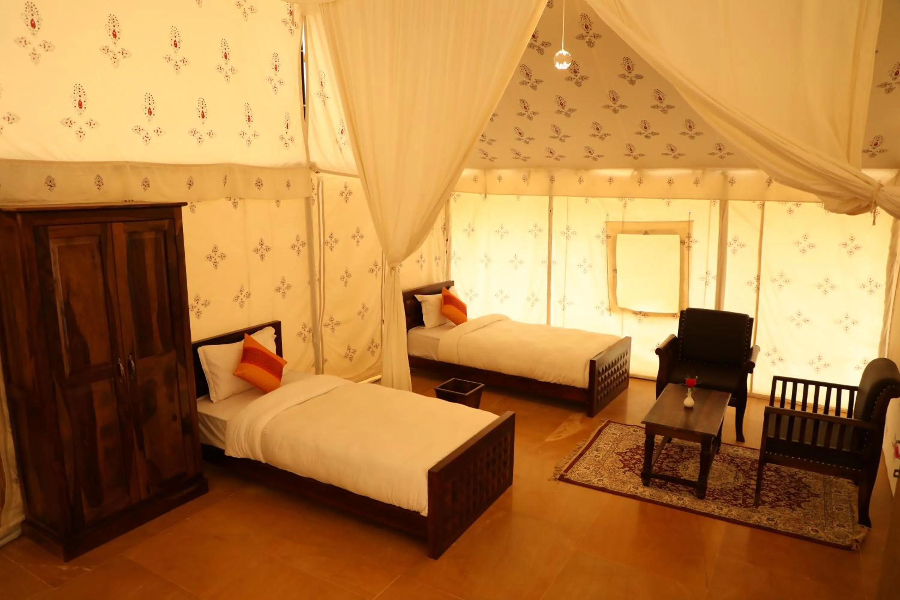 Bed in Bhavya Resort - Luxury Boutique Desert Camp