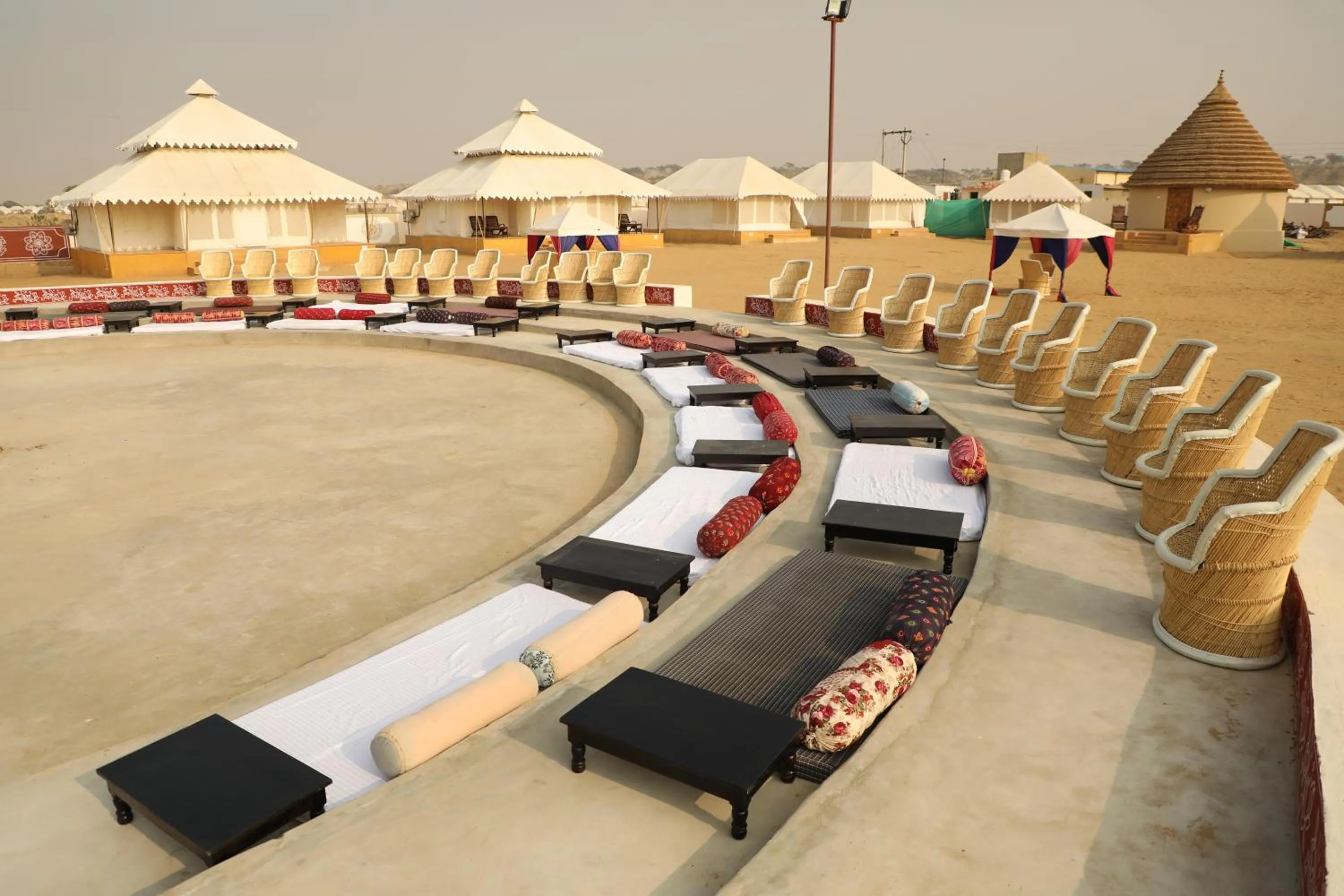 Seating area in Bhavya Resort - Luxury Boutique Desert Camp