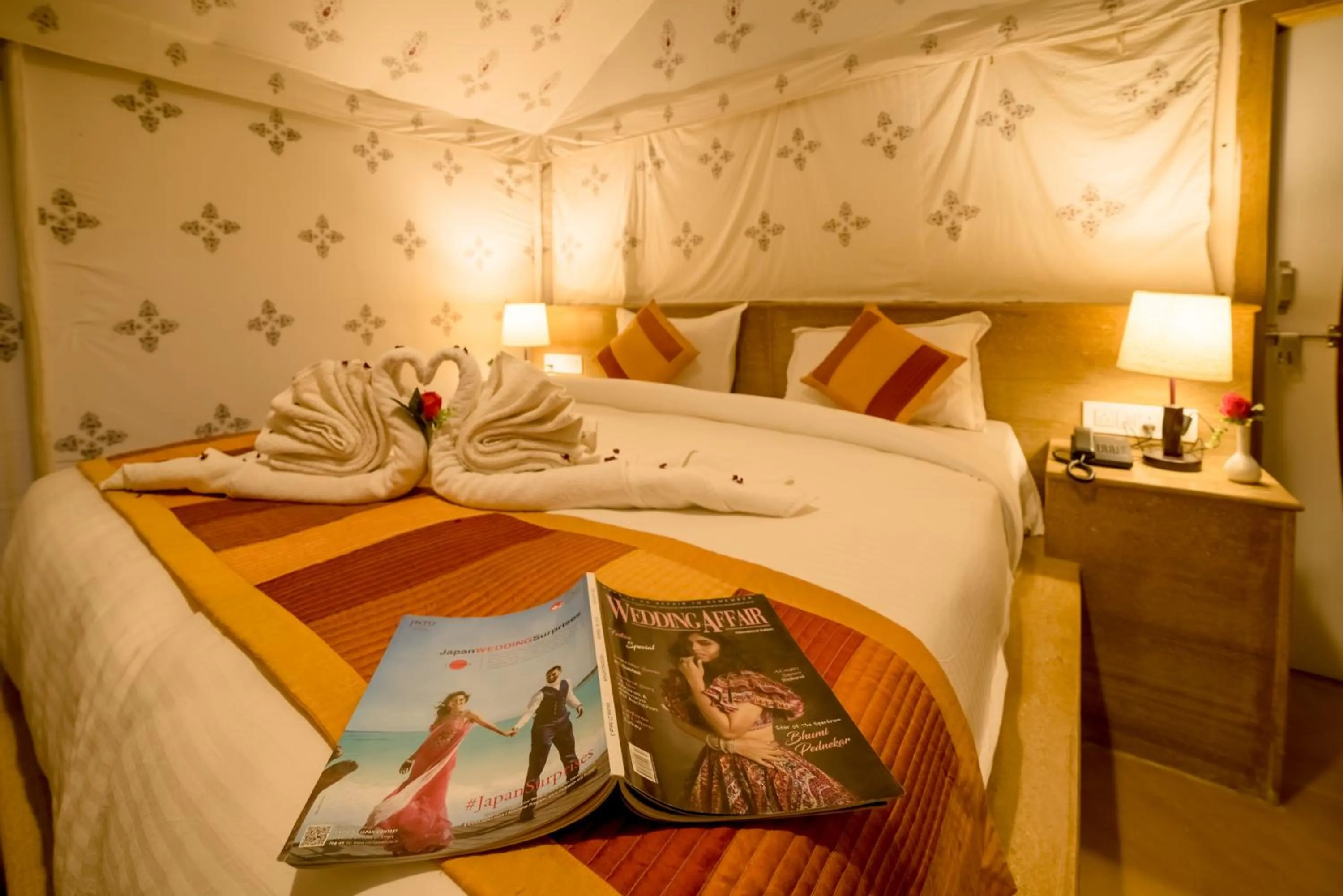 Bed in Bhavya Resort - Luxury Boutique Desert Camp
