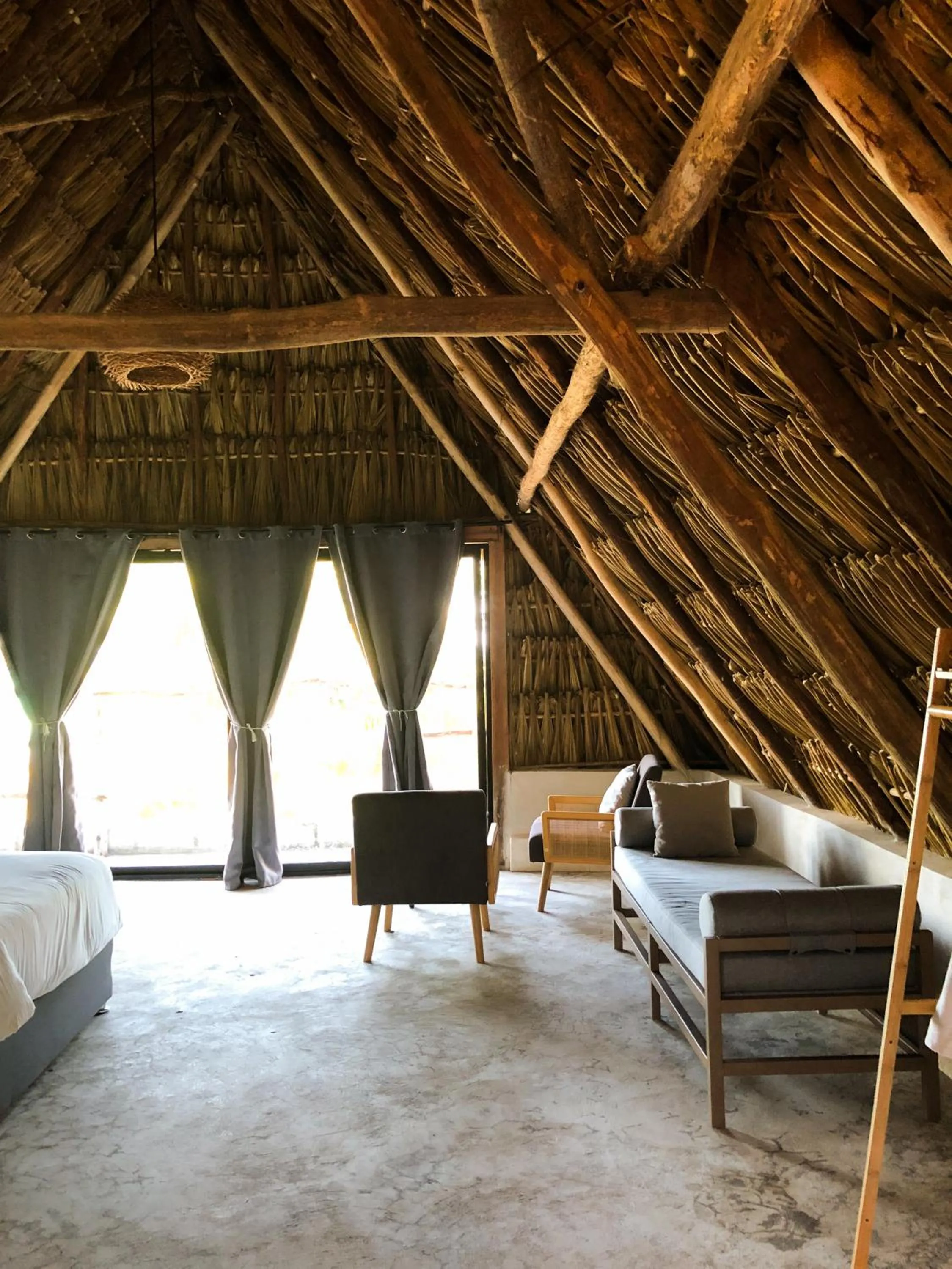 Bed in Casa Mate BeachFront Cabañas El Cuyo